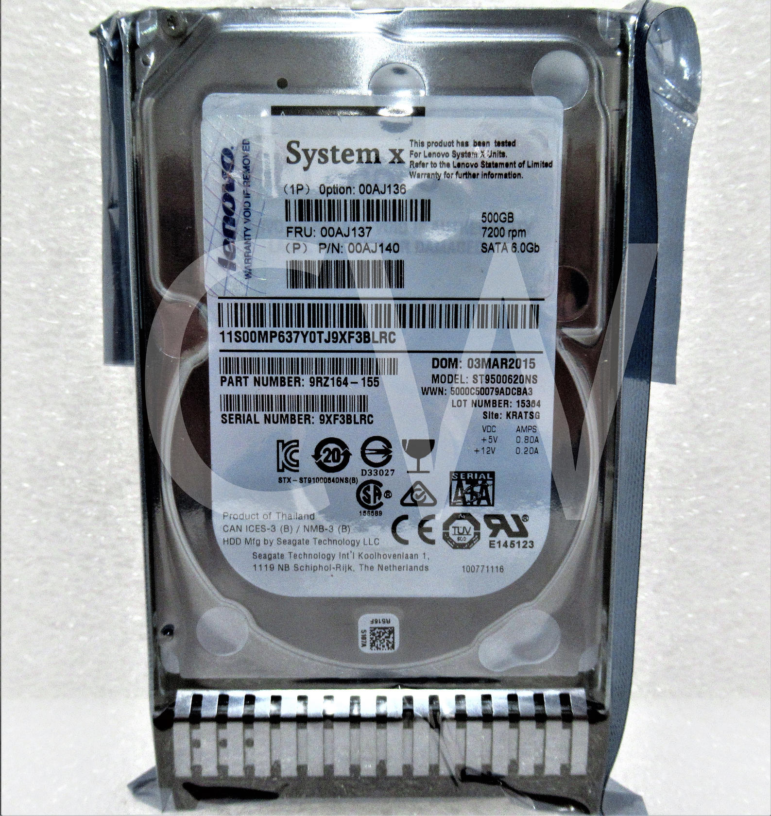 00AJ136 00AJ137 00AJ140 IBM 500GB 7200RPM 6Gbps NL 2.5