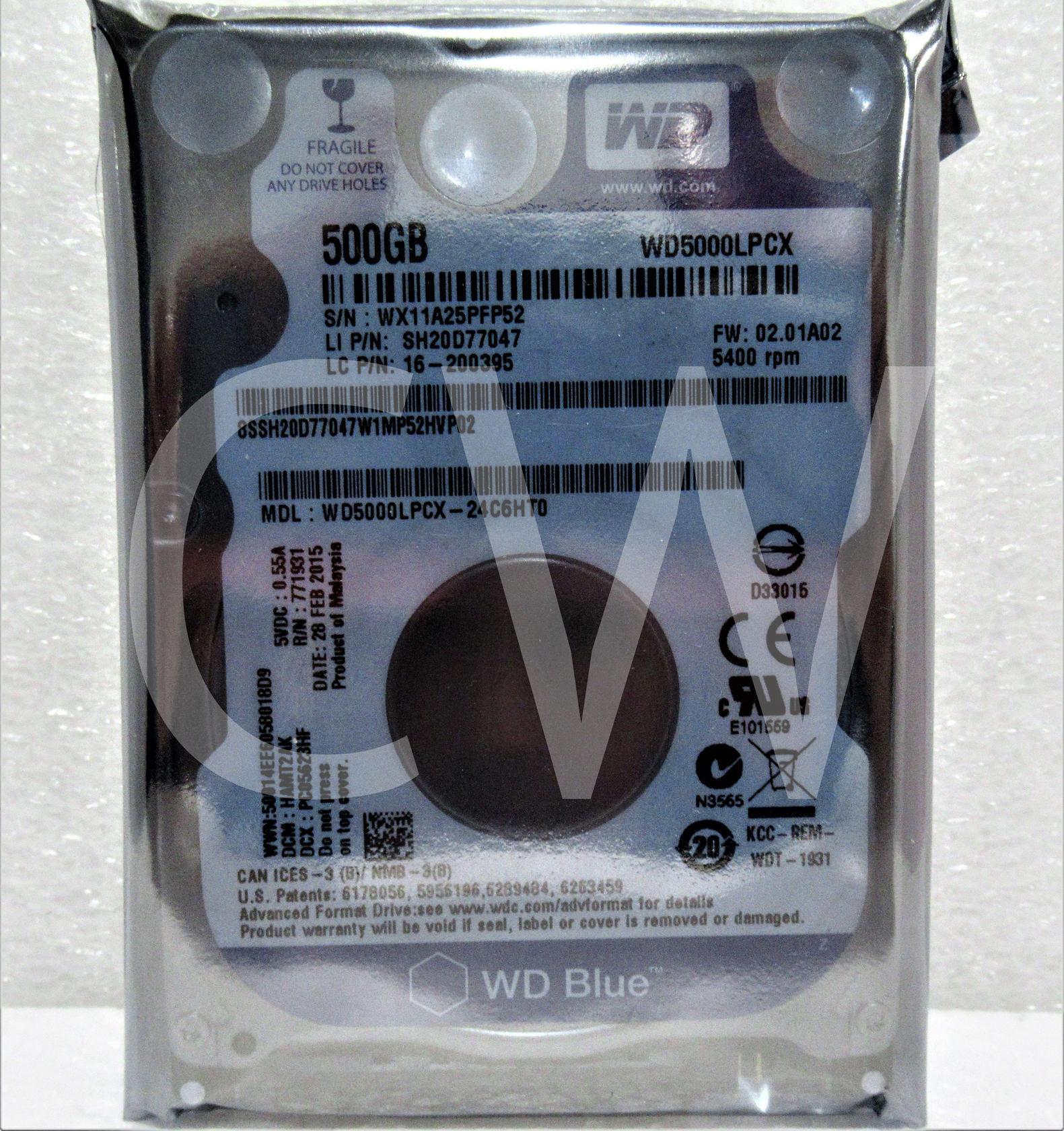 WD5000LPCX Western Digital BLUE 500GB 5.4K RPM 6Gb/s 2.5