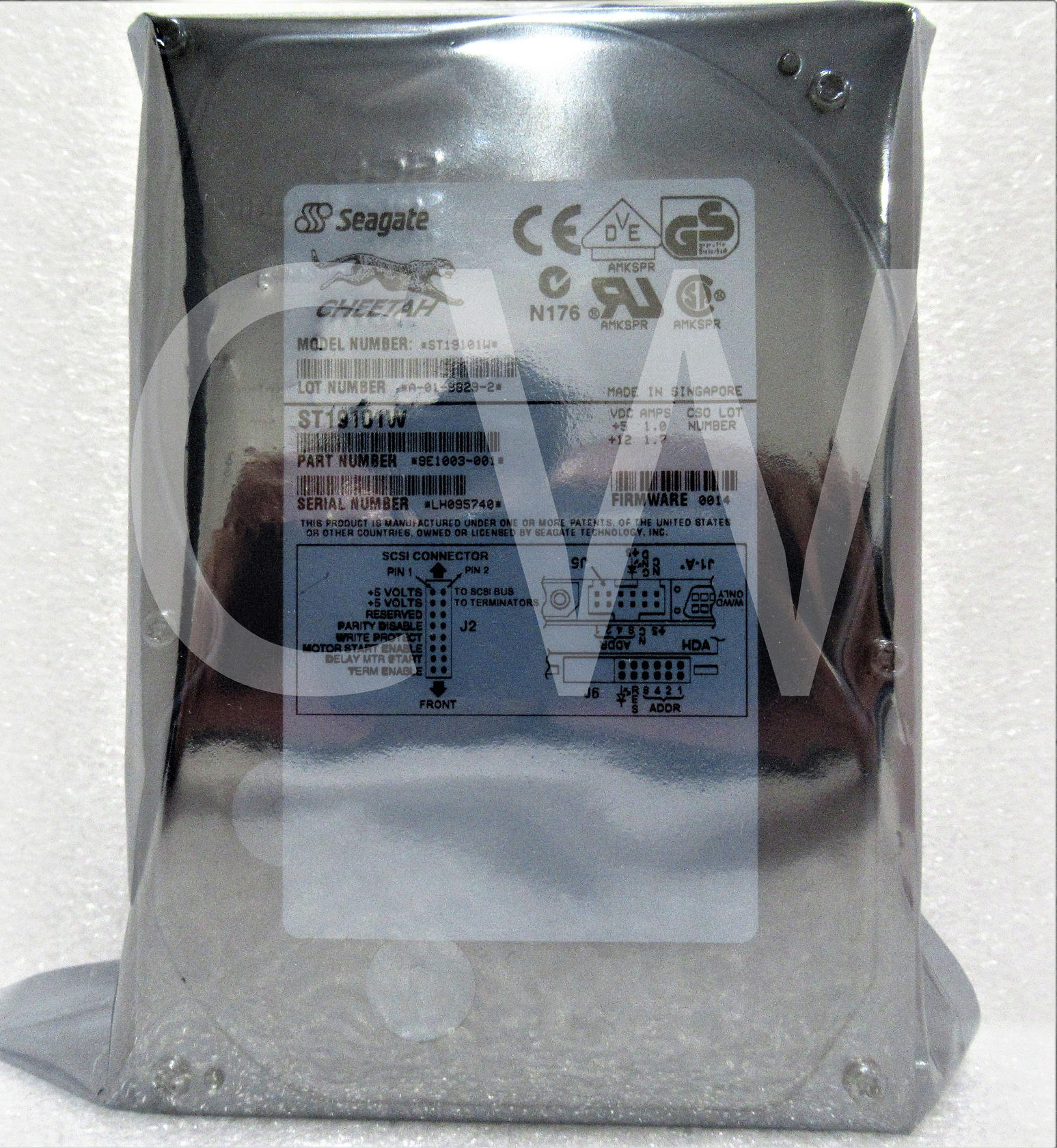ST19101W Seagate CHEETAH 9.1GB Ultra Wide 10K 512KB 68-Pin 3.5in