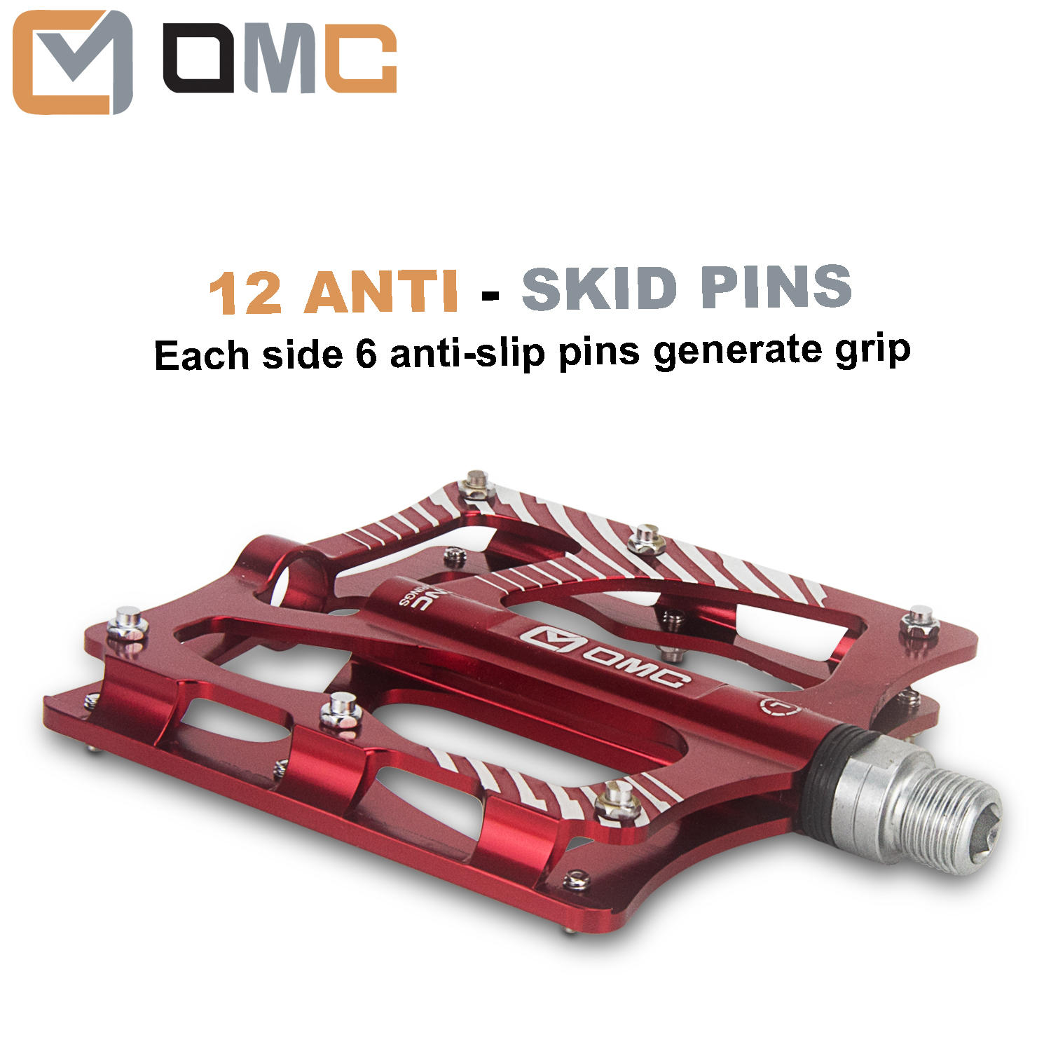 Pédales Pour Vélo OMC-307BK 9/16" Aluminum Platform Mountain Bike Pedals 3 Sealed Bearing Mtb Bmx 801785 - Foto 9