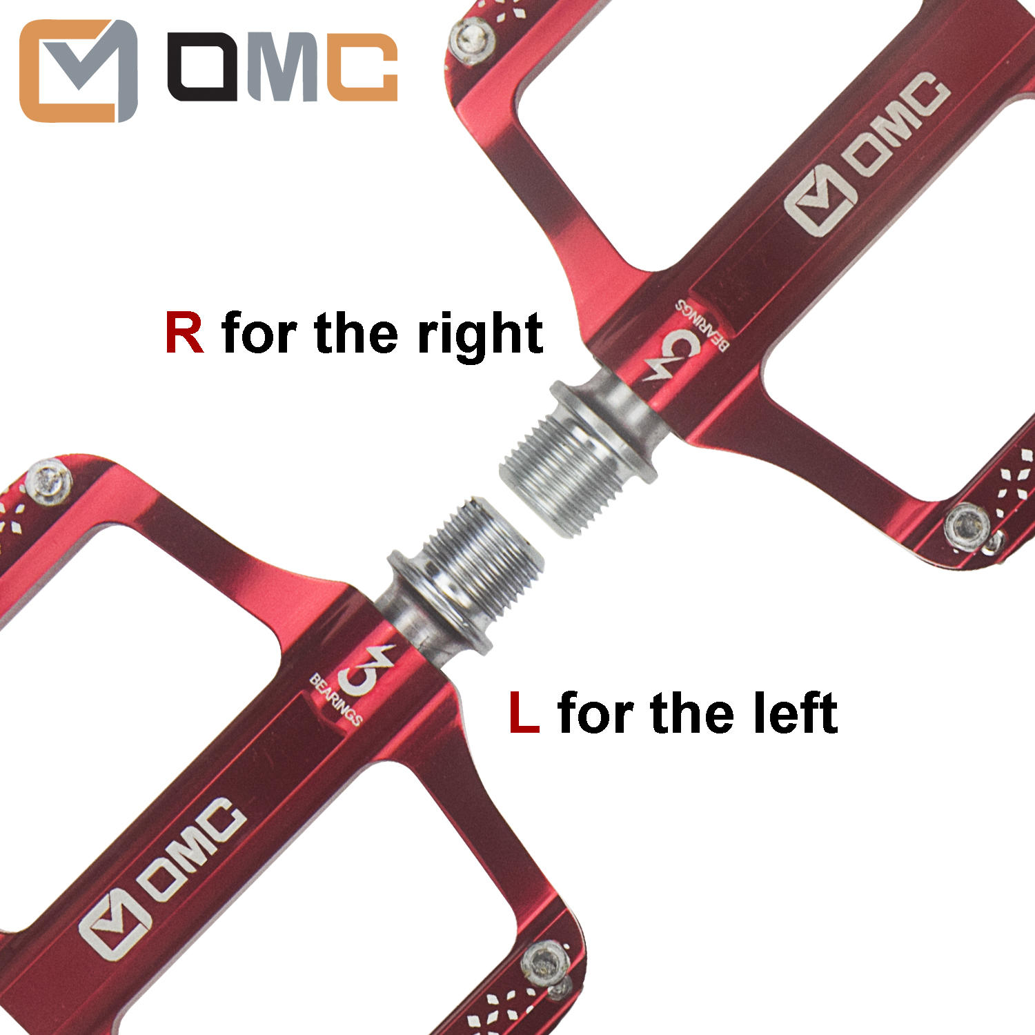 FOOKER Pedali MTB Pedali Mountain Bike 3 Cuscinetti Antiscivolo Leggero Fibra di Nylon Piattaforma Pedali per BMX MTB 9/16 pollici