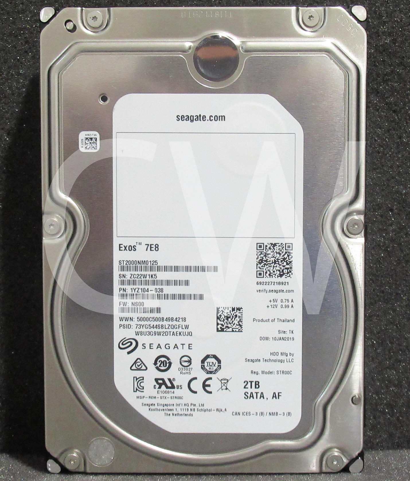 ST2000NM0125 Seagate EXOS 1YZ104-038 2TB 7.2K RPM 6Gb/s 3.5