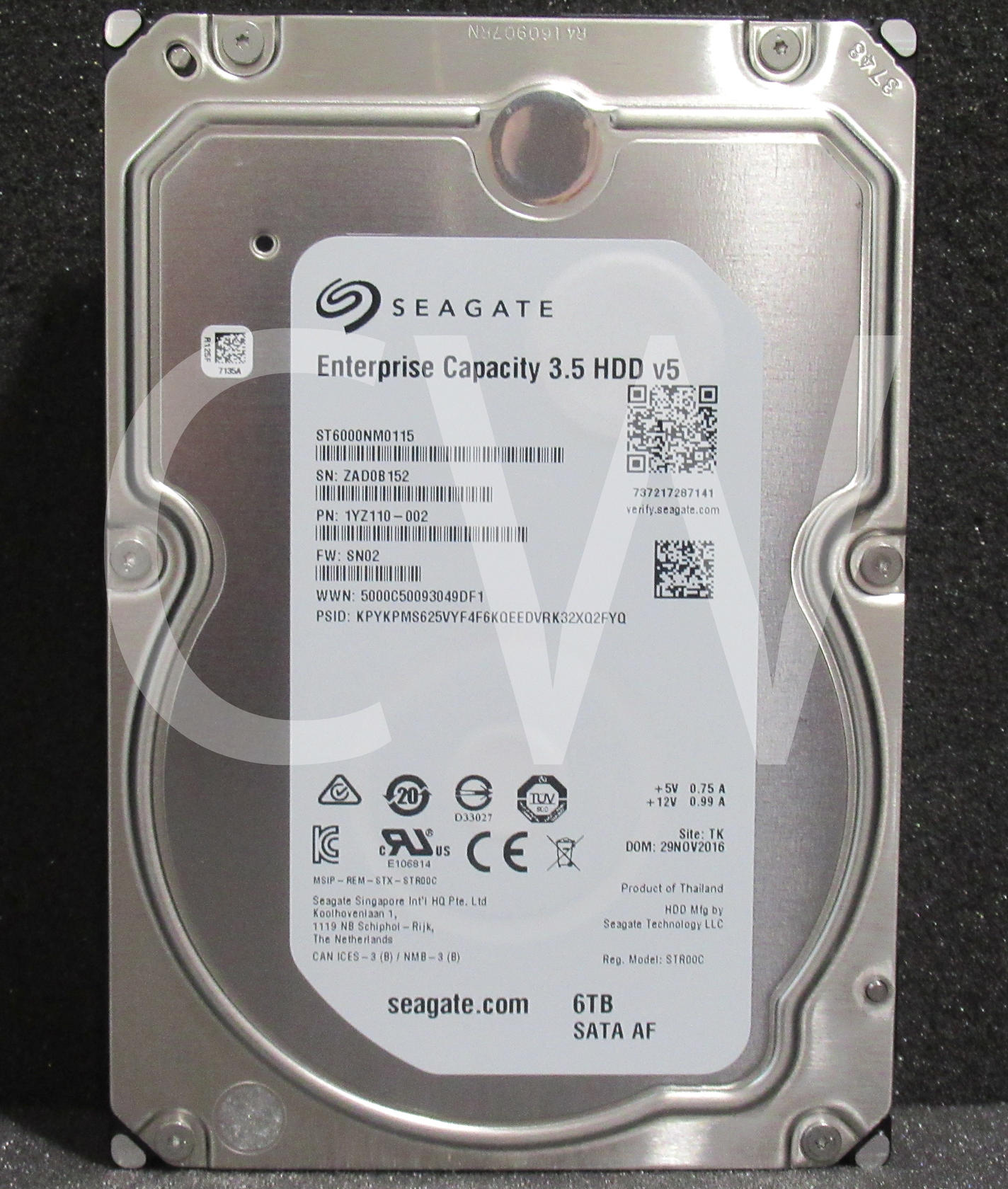 Seagate ST6000NM0115 1YZ110-002 6TB 7.2K RPM 6Gb/s 3.5