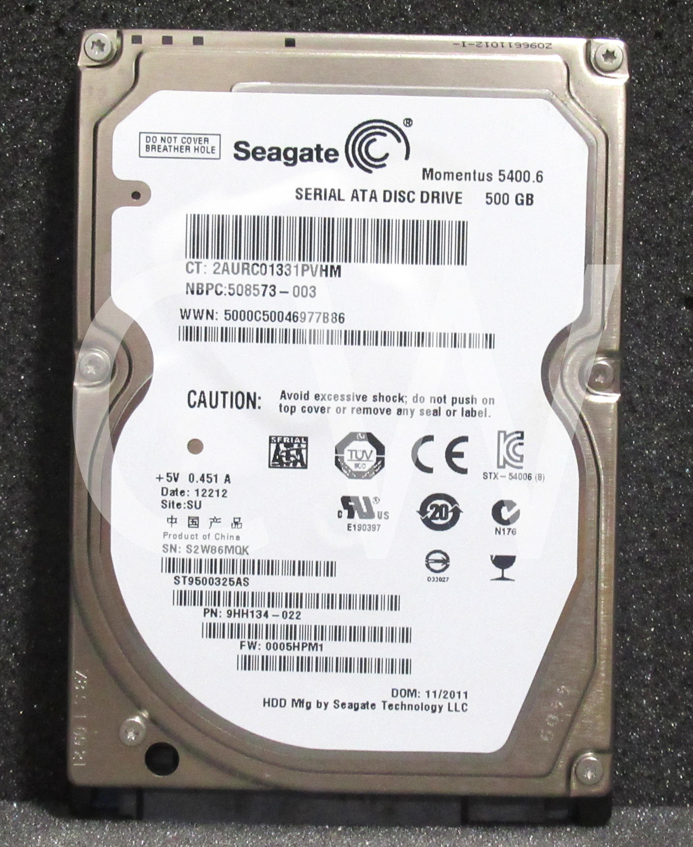 ST9500325AS Seagate 9HH134 500GB 5.4K RPM 3Gb/s 2.5