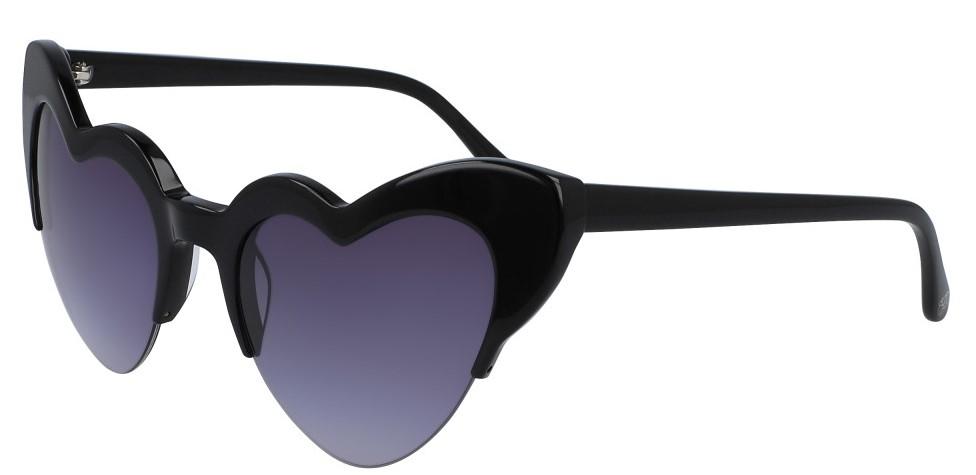 NEW Draper James DJ 7012 001 Black Heart Shaped Sunglasses  display picture 2