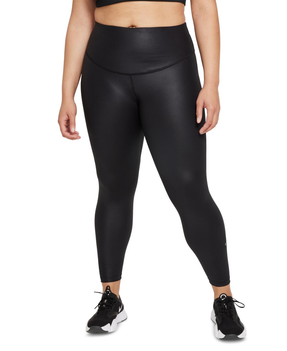 nike one faux leather leggings