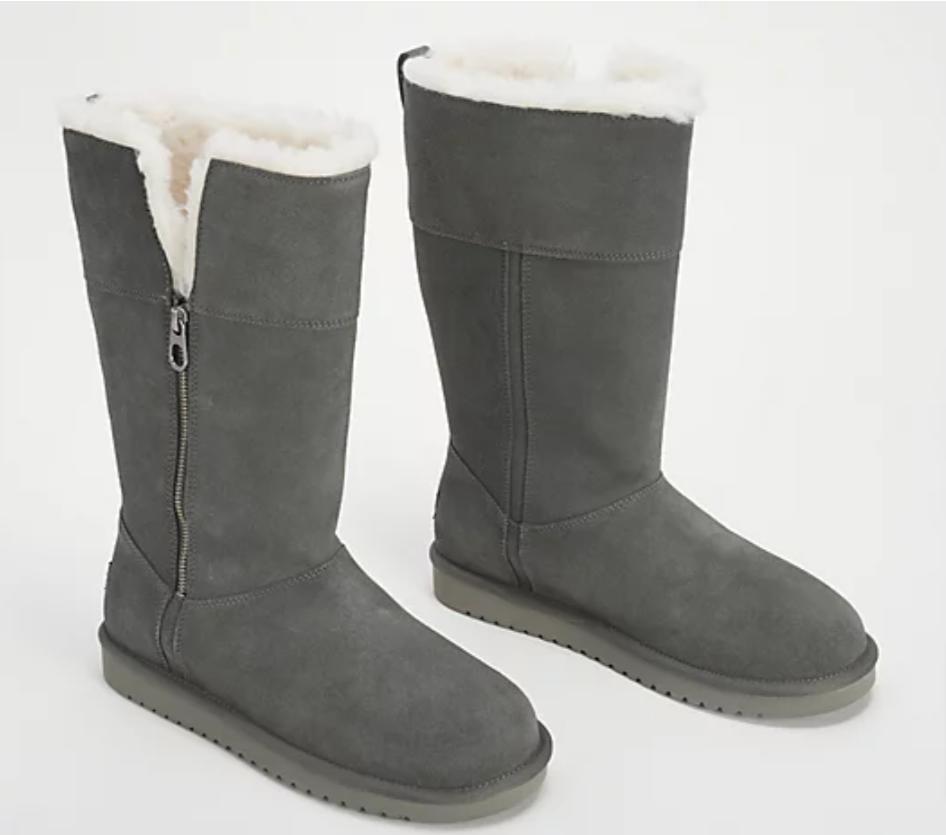 Koolaburra by UGG Women Suede Zip Tall Boots - Aribel TINI