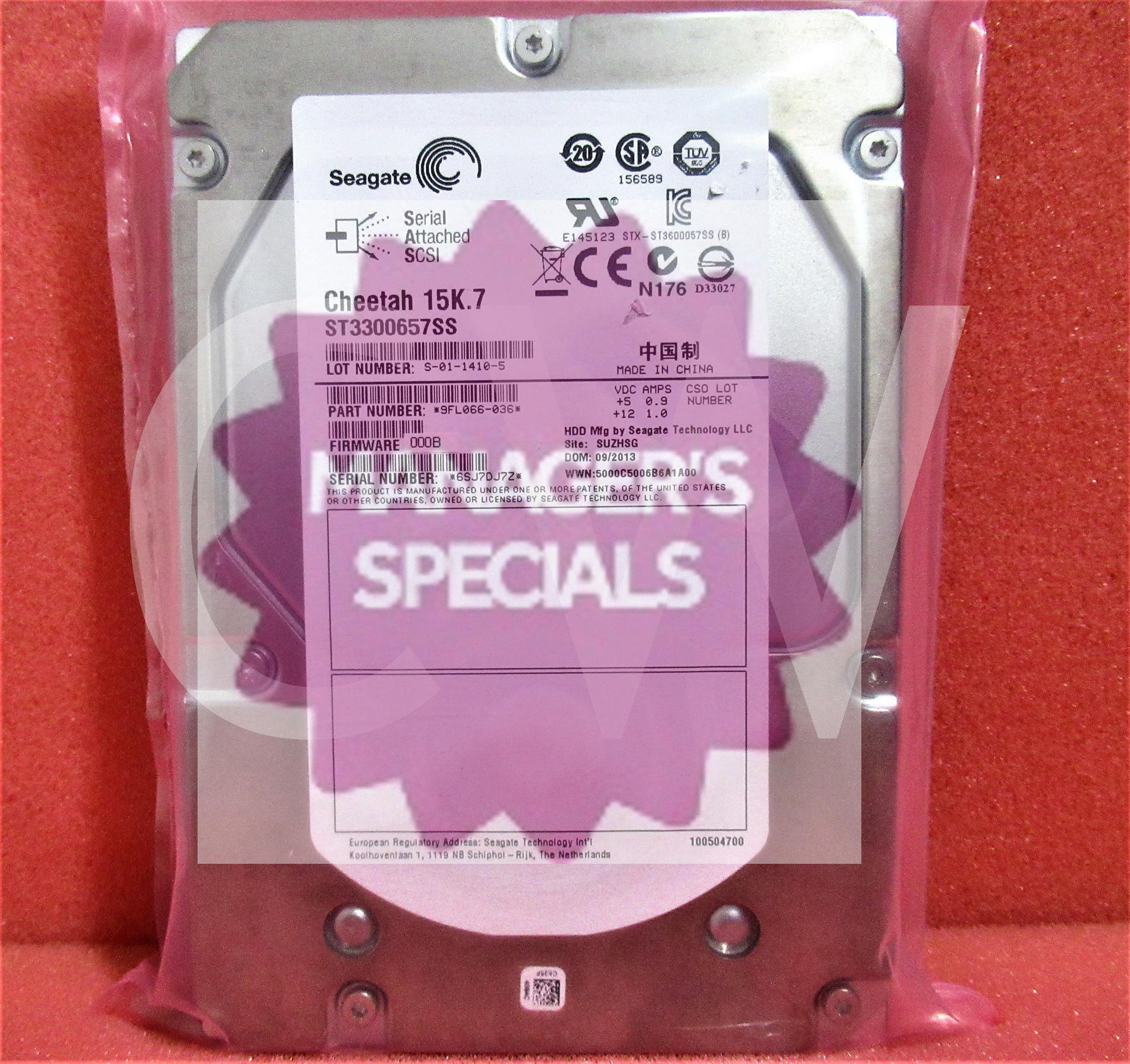 ST3300657SS Seagate 9FL066-036 300GB 15K RPM 6Gb/s 3.5