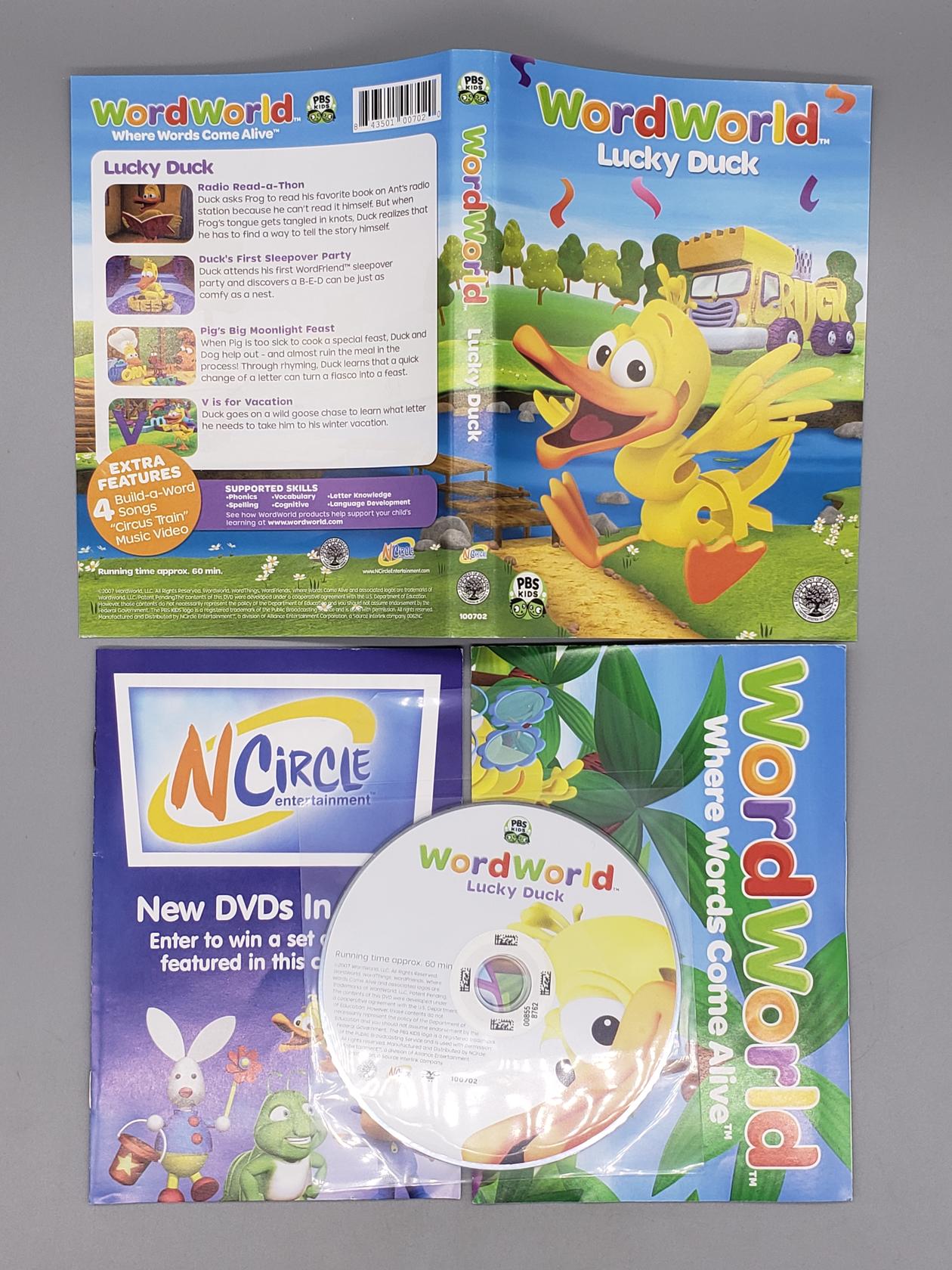WordWorld: Lucky Duck (DVD Former Rental) No Case No