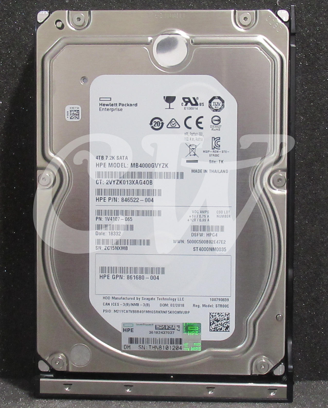 861683-B21 862133-001 846522-004 HPE 4TB 7.2K RPM 6Gbps 3.5