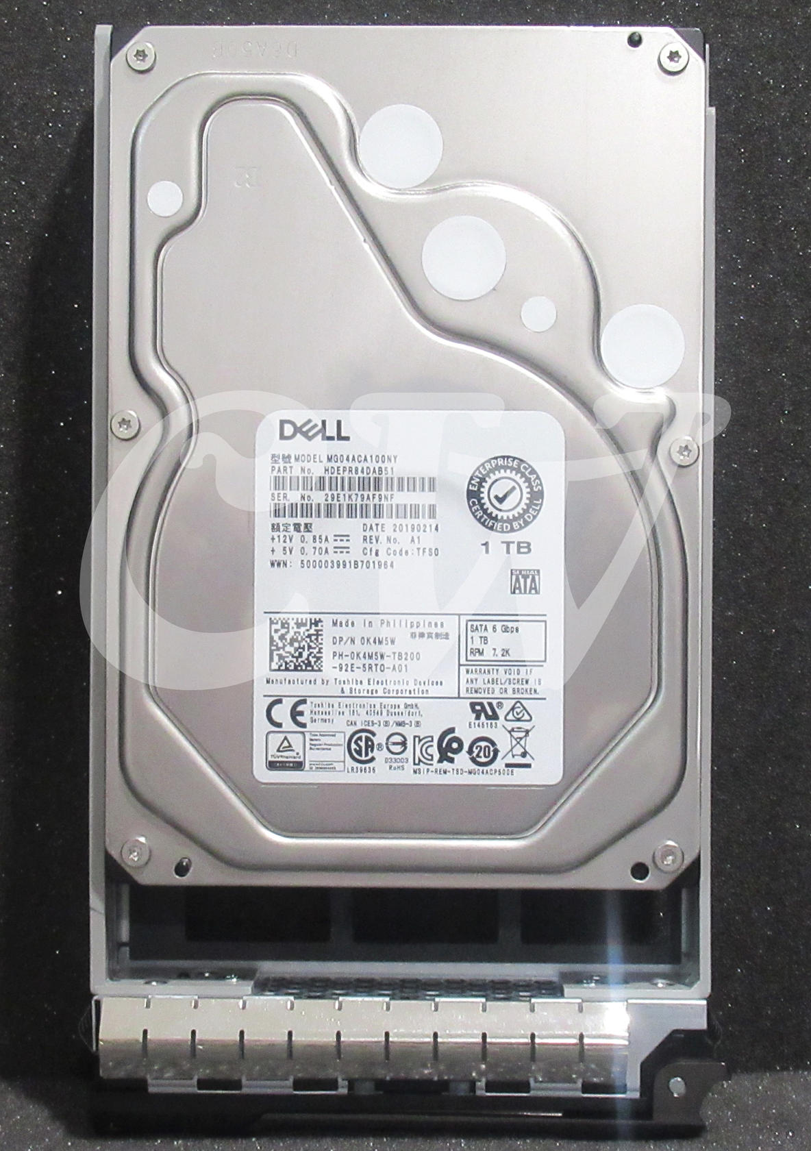 K4M5W MG04ACA100NY Dell ENTERPRISE 1TB 7.2K RPM 6Gb/s 3.5