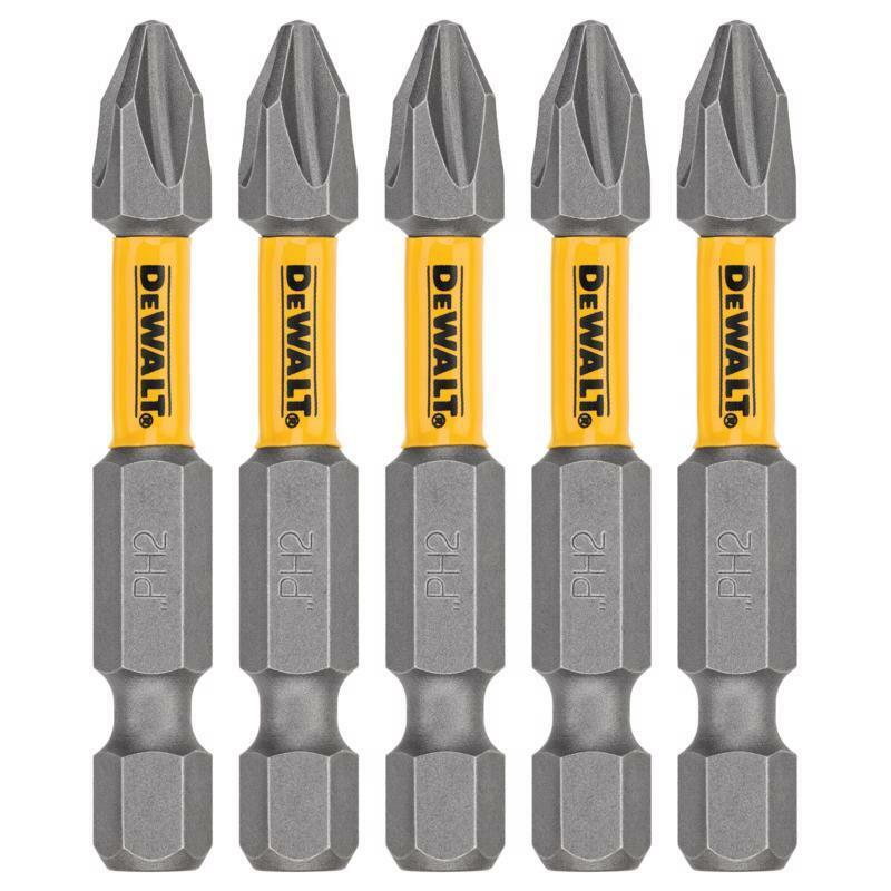 DeWalt Max Fit Phillips #2 X 2 in. L Screwdriver Bit Set Steel 5