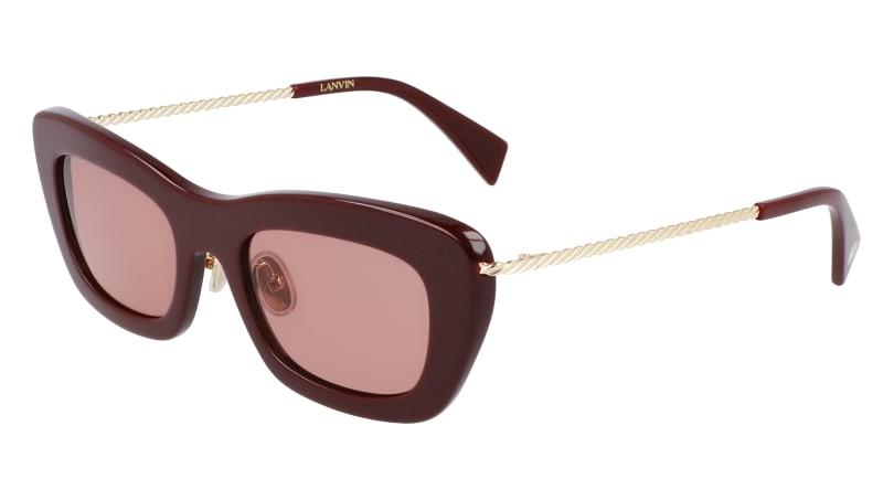 NEW Lanvin LNV 608S 600 Burgundy & Gold Sunglasses with Rose  display picture 3