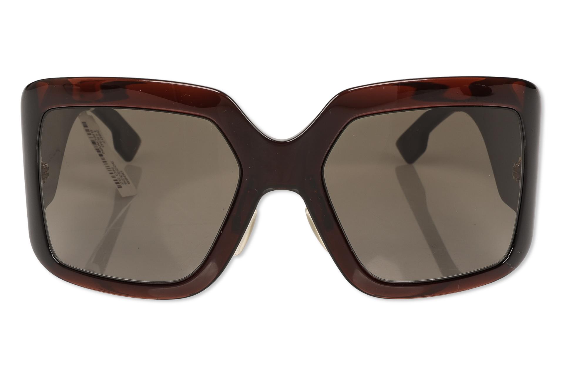 Dior ブラウン オーバーサイズ サングラス Dior DIOR SO LIGHT 2 BROWN/BROWN SHADED 61/20/130 shield women