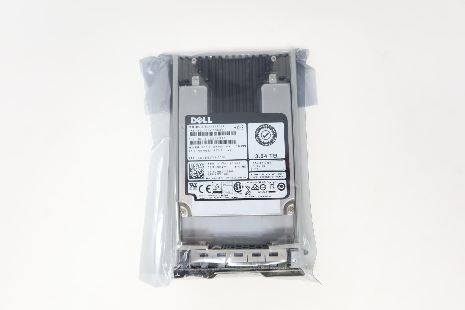 GYMY9 Dell 3.84TB SAS 12Gbps Mix Use 512e 2.5'' SSD 0GYMY9