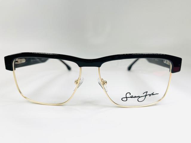New SEAN JOHN SJO 5140 001 Black & Gold Eyeglasses 59/15/145 | eBay