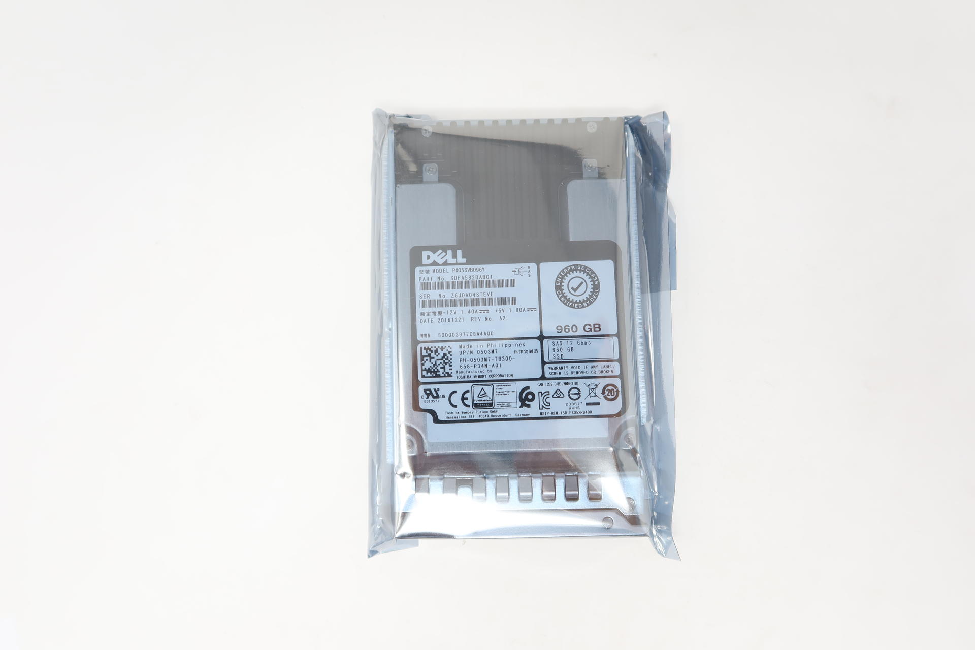 0503M7 503M7 Toshiba PX05SVB096Y Dell 960GB 2.5
