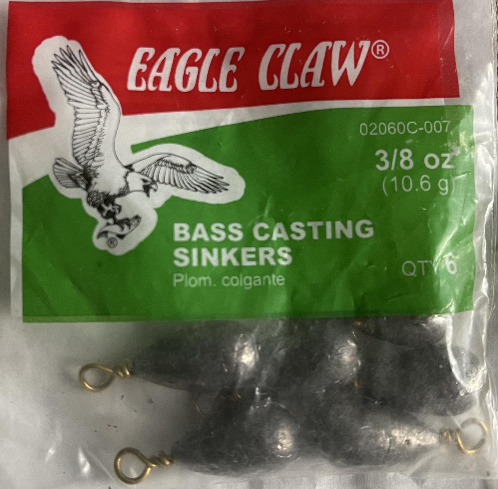 Eagle Claw Lead Bass Casting Sinker 3/8oz QTY6