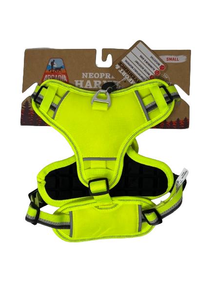 Arcadia Trail Yellow Padded Reflective Neoprene Dog Harness
