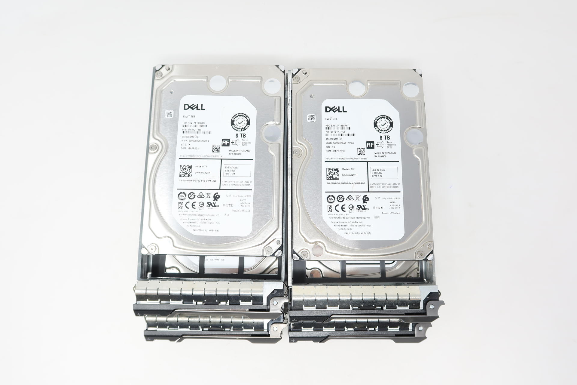Lot of 4 0M40TH Dell 8TB 7.2K RPM 12Gb/s 3.5