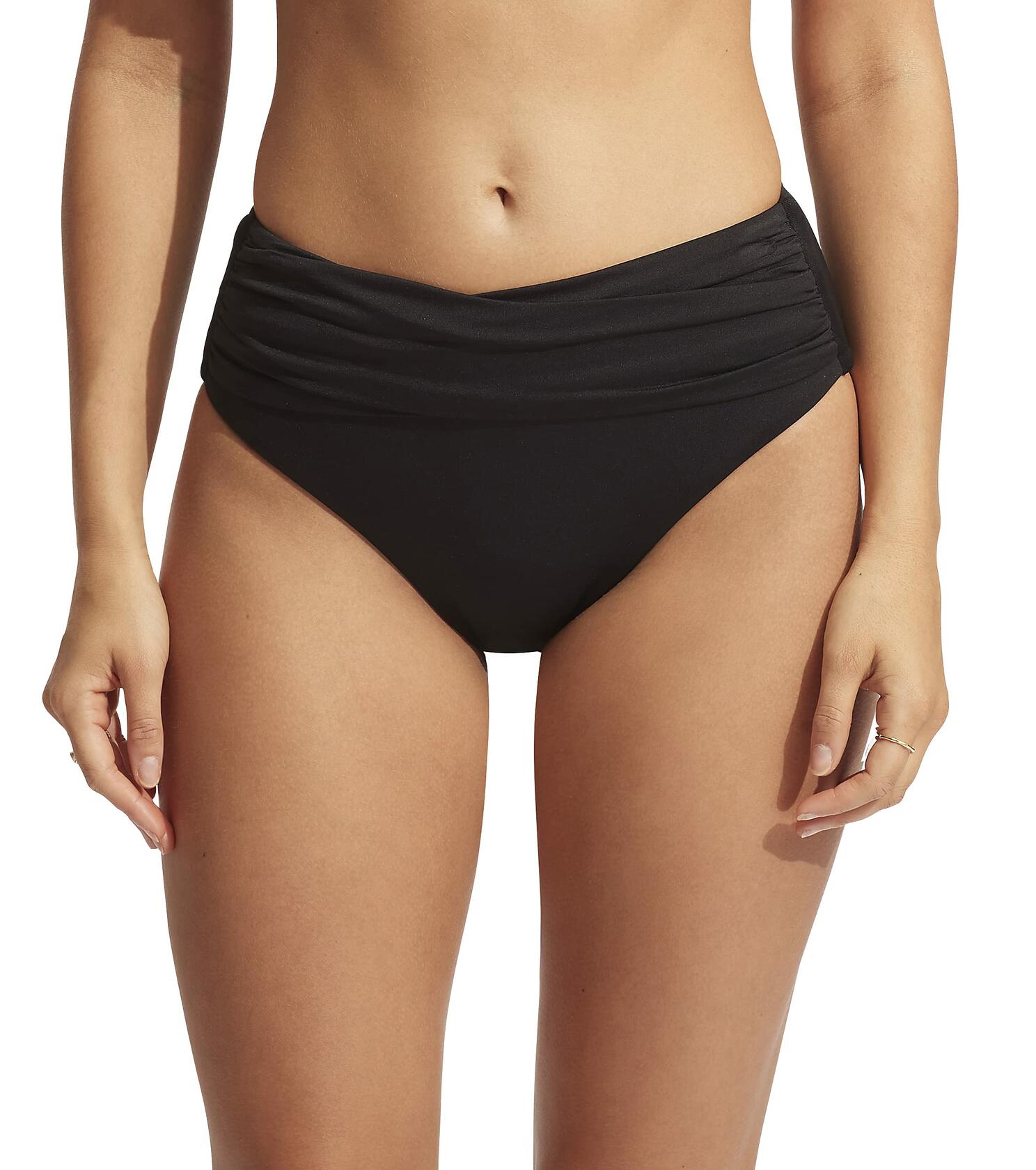 Seafolly Women's Standard High Waist Wrap Front Bikini Bottom