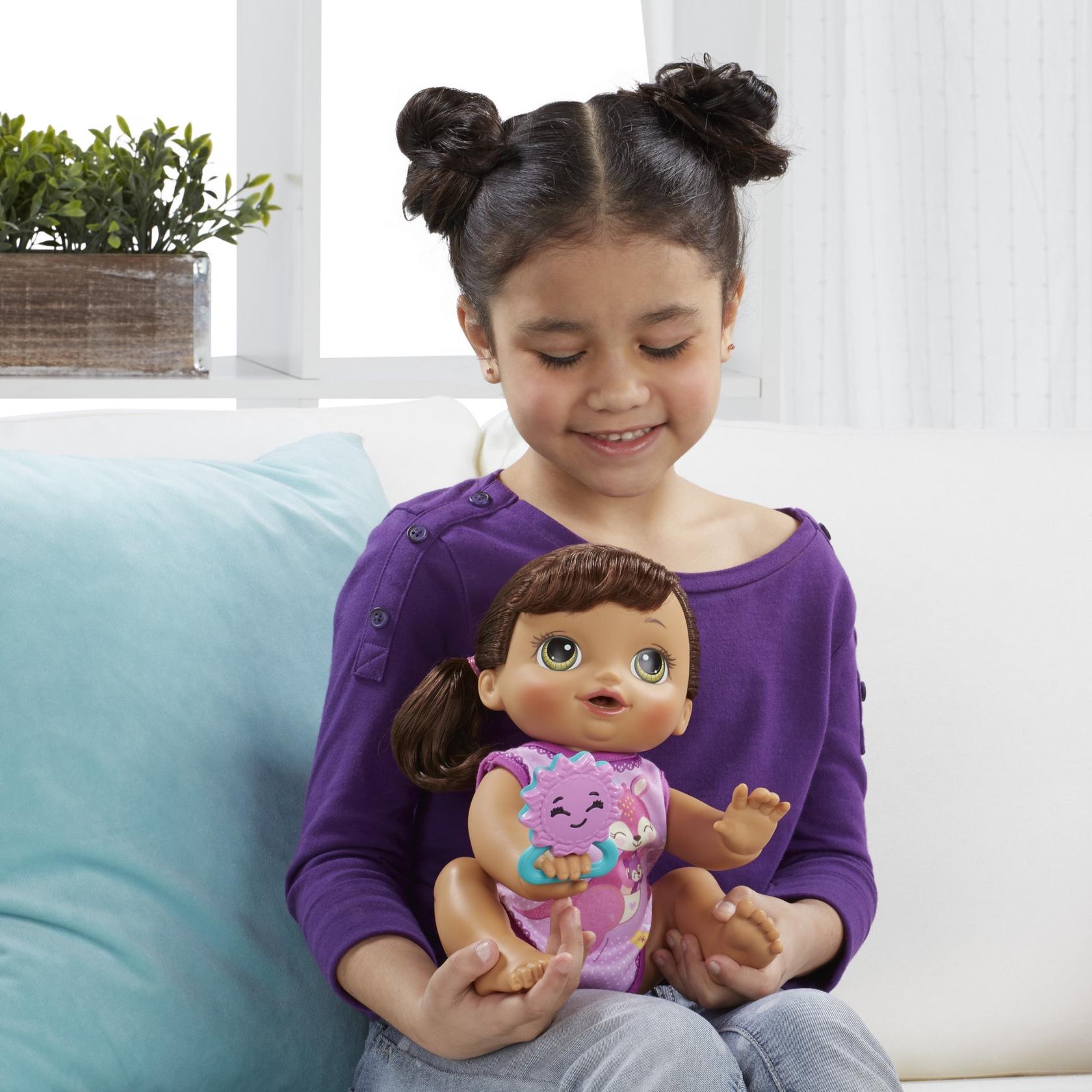 Baby Alive Baby Go Bye Bye Brunette + Bonus Accessories - NEW