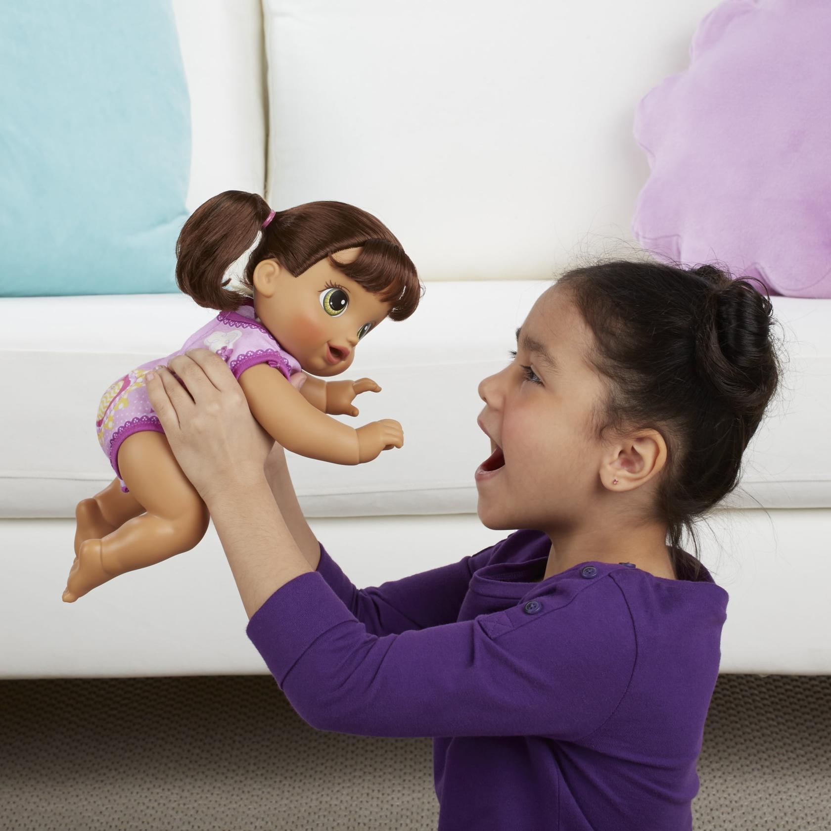 Baby Alive Baby Go Bye Bye Brunette + Bonus Accessories - NEW