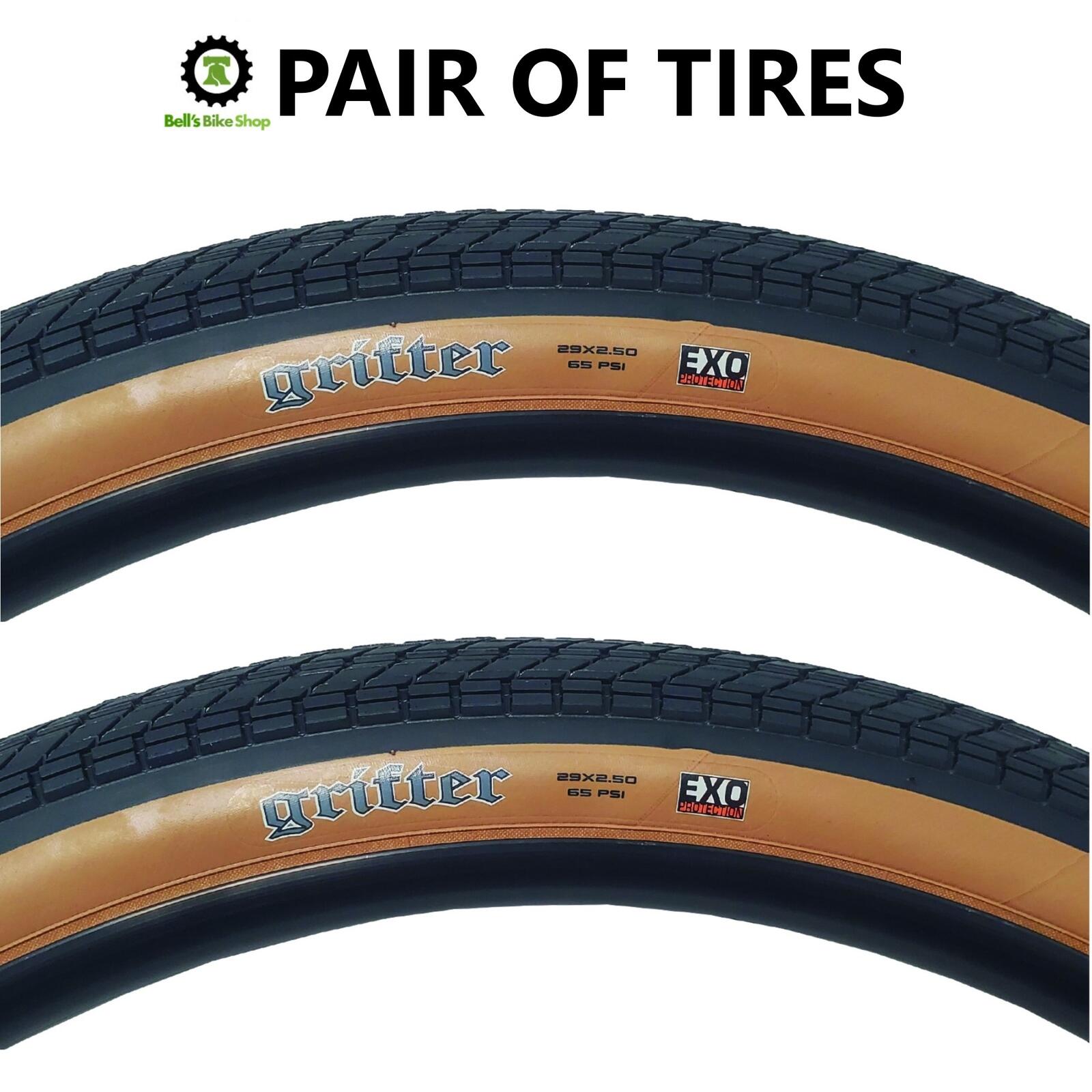 2 PACK: Maxxis Grifter Tire 29x2.5 Black/Tan 60TPI SC/EXO Wire BMX