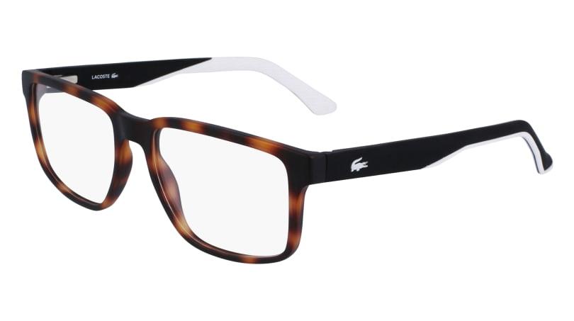 New LACOSTE L-2912 230 Matte Havana Eyeglasses w/Black & White Temples 54/17/140 Lacoste L2912 Rectangle Glasses | Fashion Eyewear main image 3