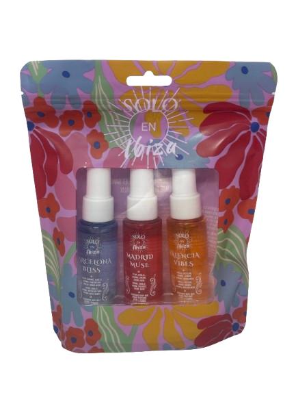 Solo En Ibiza Body Mist Fragrance 3 Scents - Travel Size 3-Pack