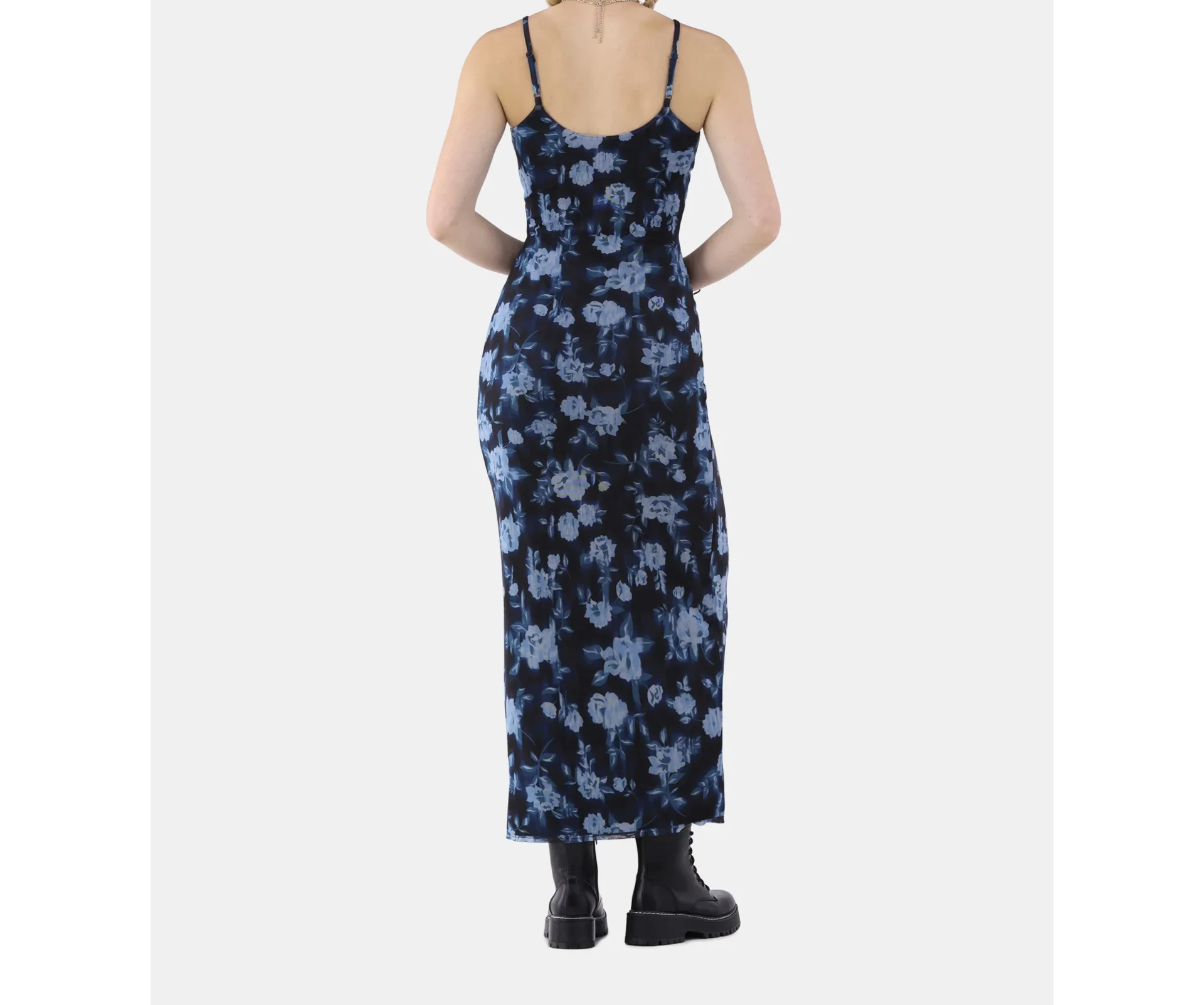 knee length dresses for ladies Mesh Sleeveless Maxi Dress | Ann Alder main image 0