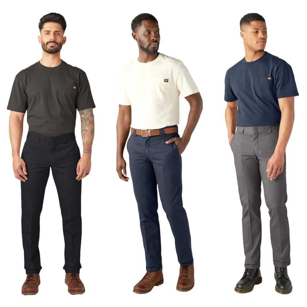Dickies Men's Pants Multi-Use Pocket Flex Tapered Leg Slim Fit