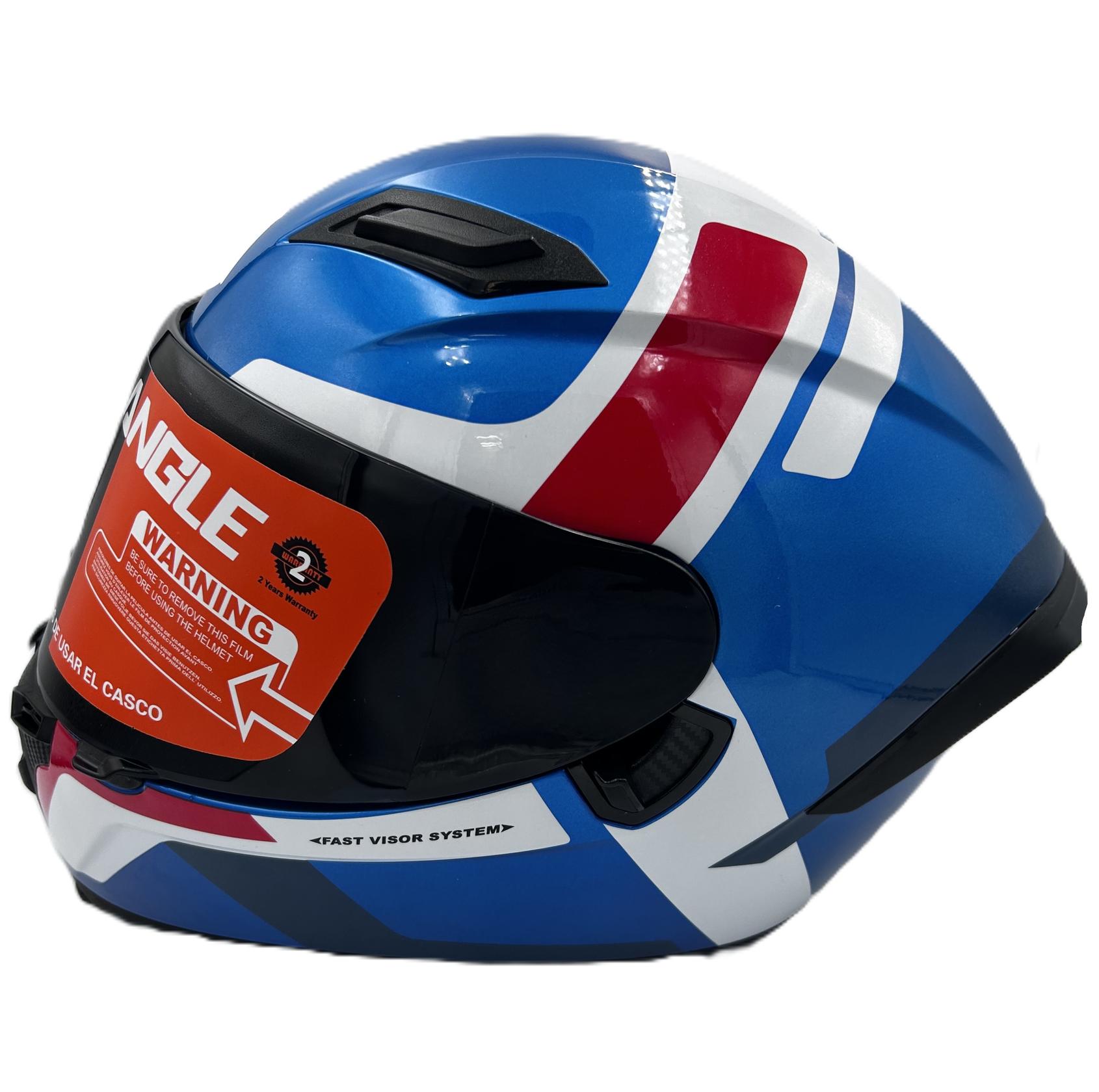 TRIANGLE FF351 FullFace Motorcycle HelmetDual Visor DOT Approved, Blue/Red, SM | eBay TRIANGLE FF351 FullFace Motorcycle HelmetDual Visor DOT Approved, Blue/Red, SM | eBay