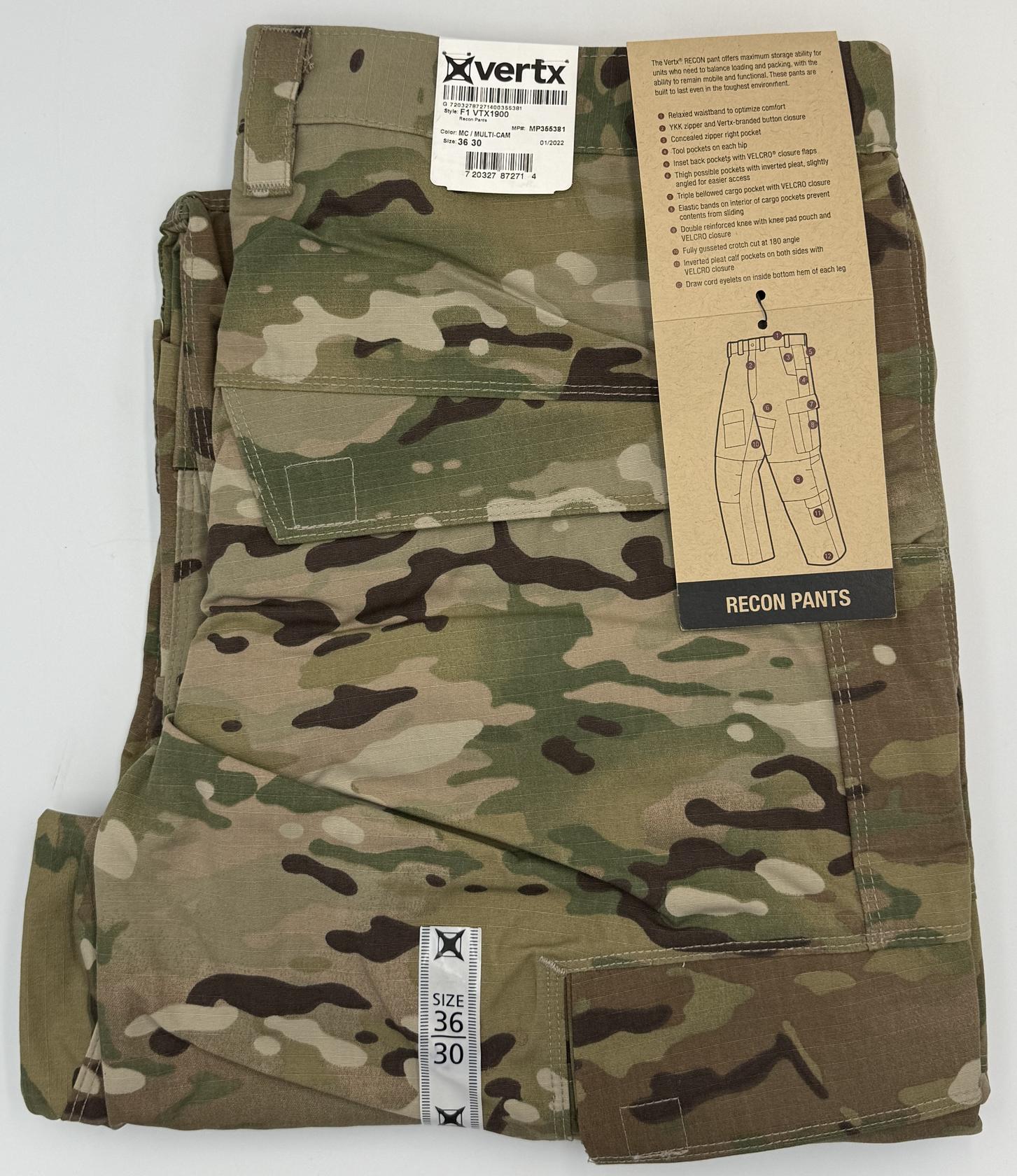 Vertx Mens Recon Combat Overt Tactical Gear Uniform Cargo Pants