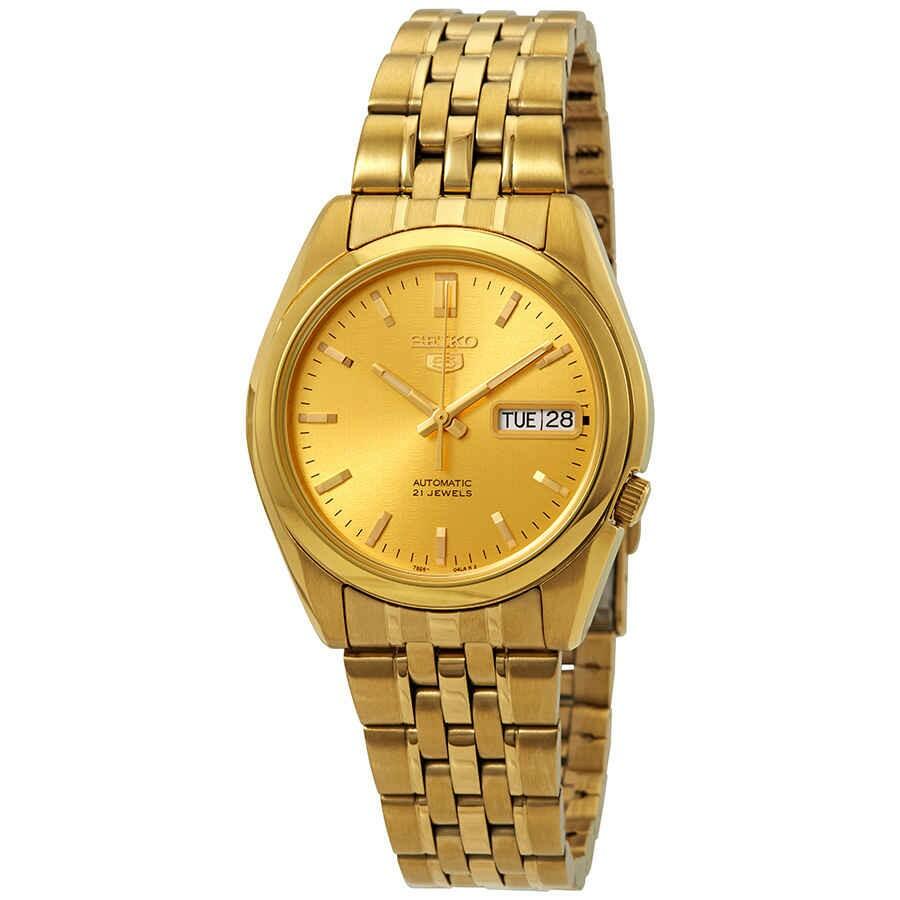 Seiko SNKL38K1 Automatic 21 Jewels Gold-Tone Stainless Steel Round