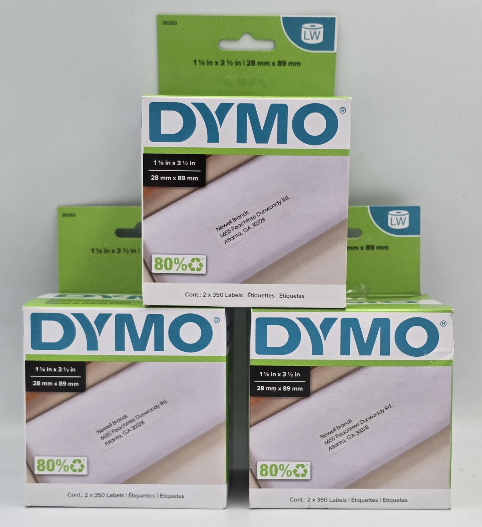 DYMO originele grote LW-adreslabels voor retouren | 28 mm x 89 mm | Zelfklevend | Rol van 130 Easy-Peel-labels | Geschikt voor LabelWriter- labelmakers | Gemaakt in Europa