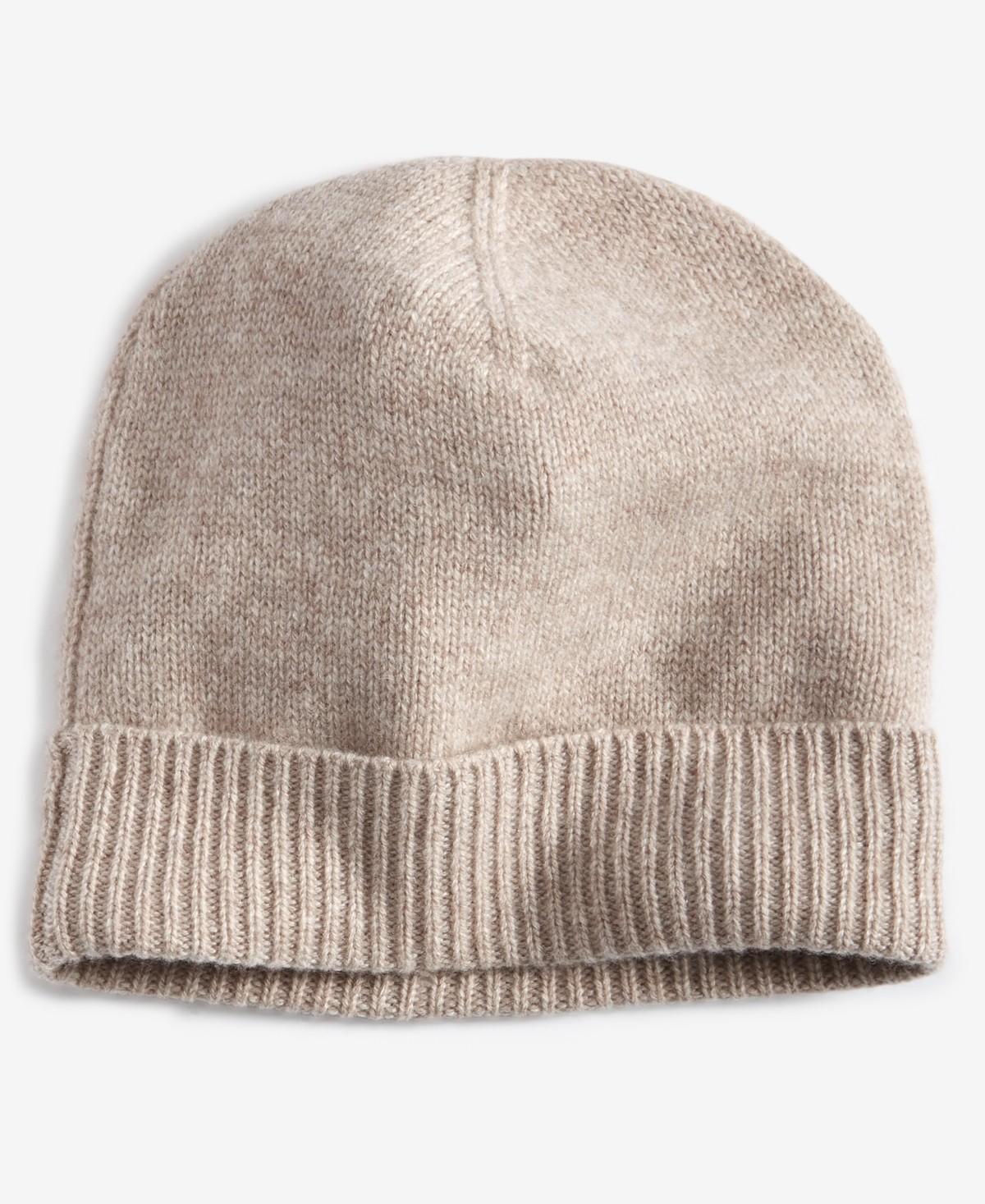Charter Club 100% Cashmere Cuffed Beanie - Pearl Taupe 
