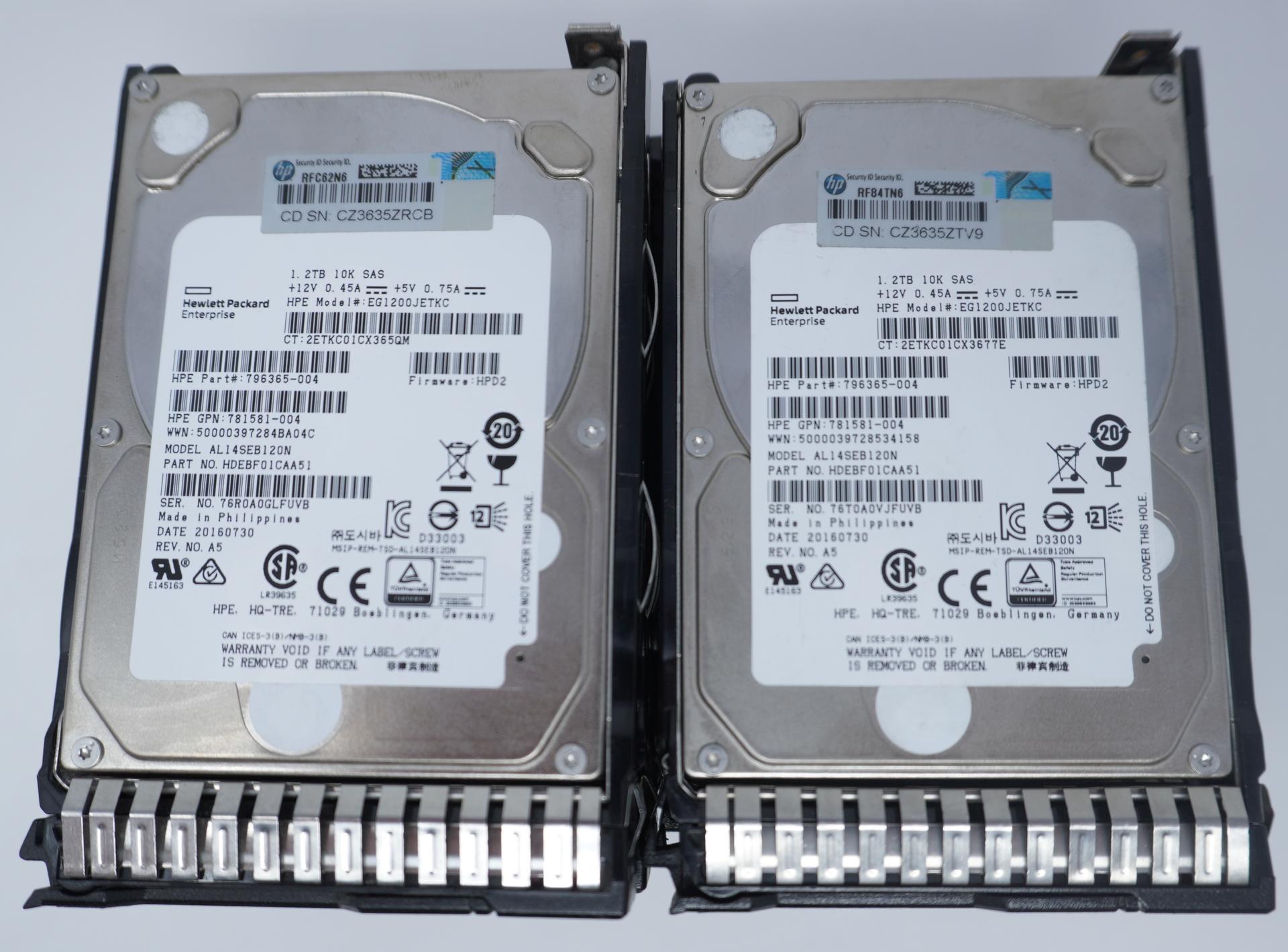 Lot of 10 - HPE 781578-001 781518-B21 1.2TB 10KRPM 12Gb 2.5