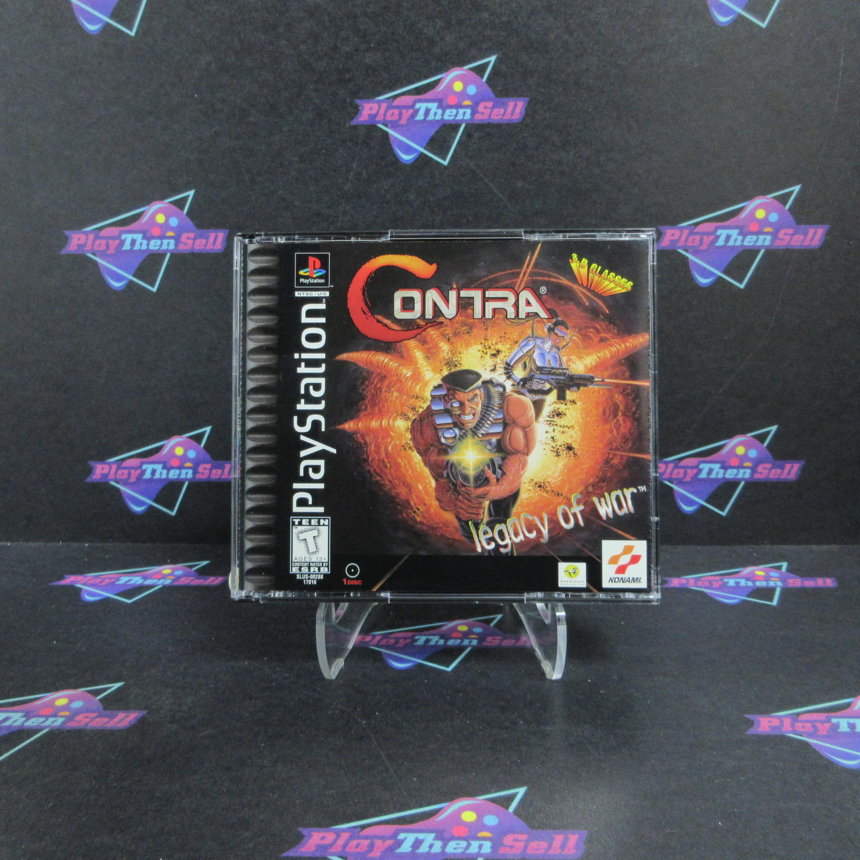 Contra Legacy of War PS1 PlayStation 1 + 3D Glasses Complete - 1