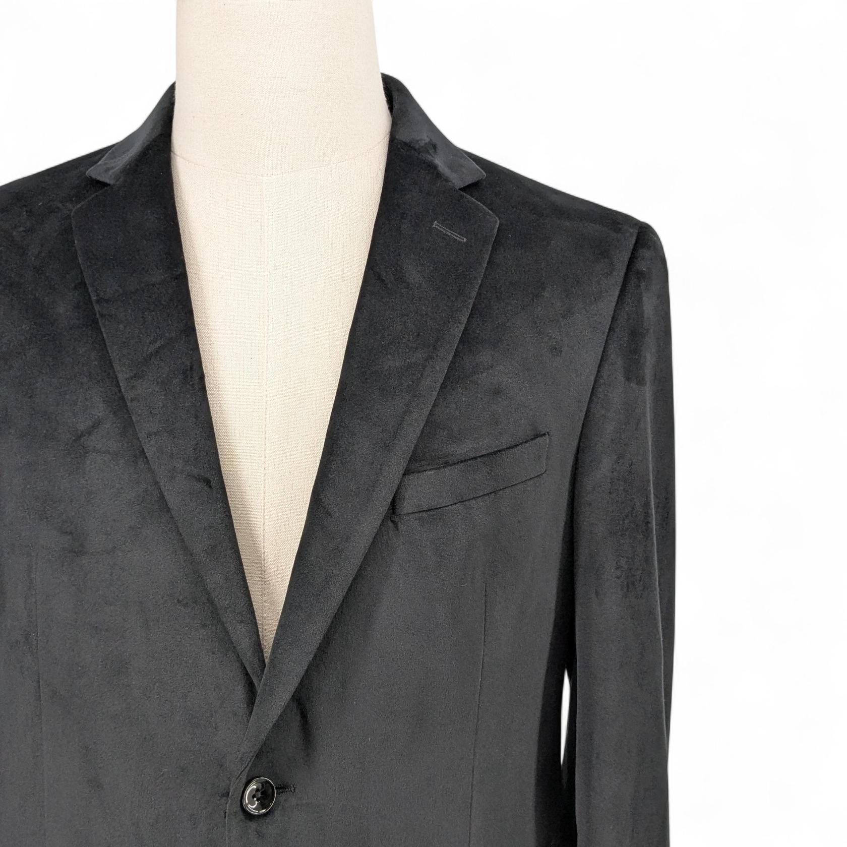 Alfani Men's Slim-Fit Solid Velvet Sport Coat Suit Blazer Jacket Black 38 S