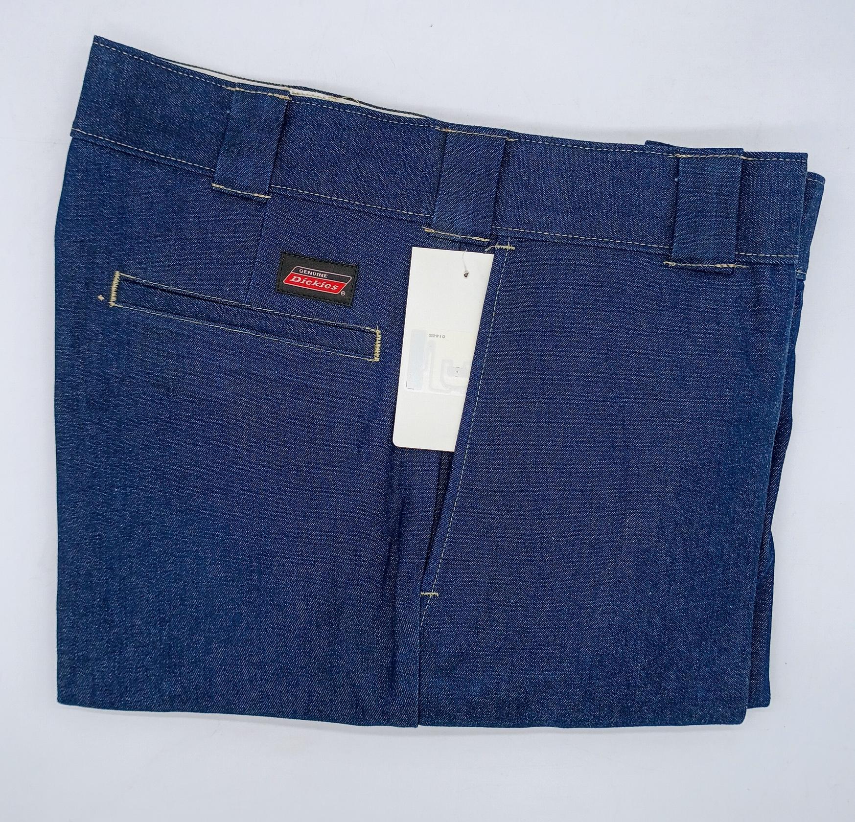 Dickies Men's Original 874 Blue Denim Work Pants Jeans, 34W x 32L