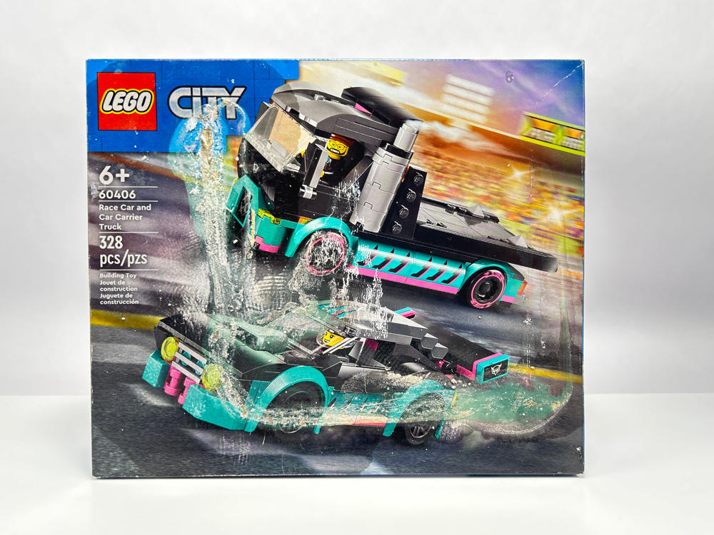 エリページ LEGO City Race Car and Car Carrier Truck Building Toys, 60406 See