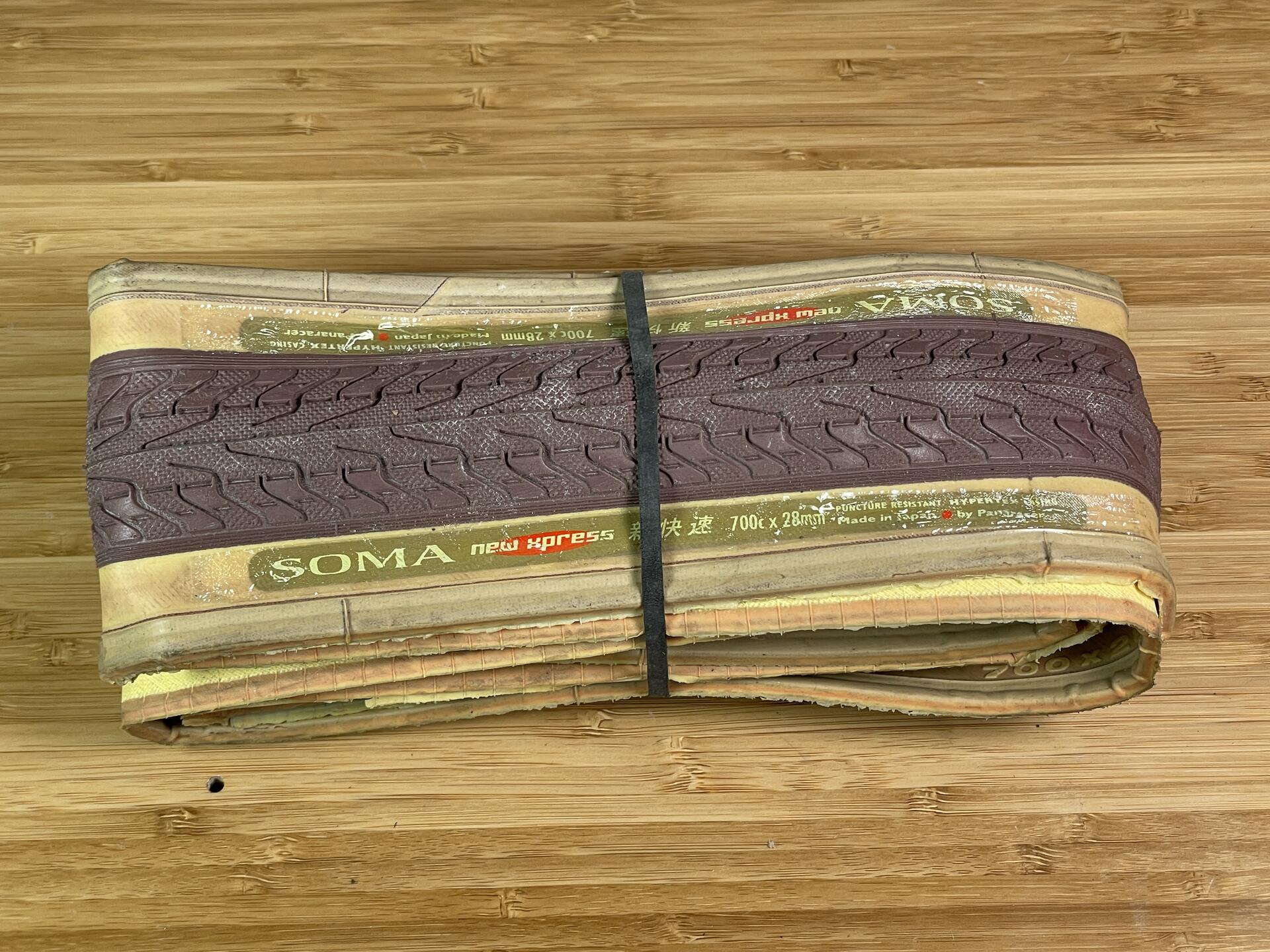 NOS Soma New Xpress Tan-Wall & Brown Clincher Tire 700x28mm | eBay