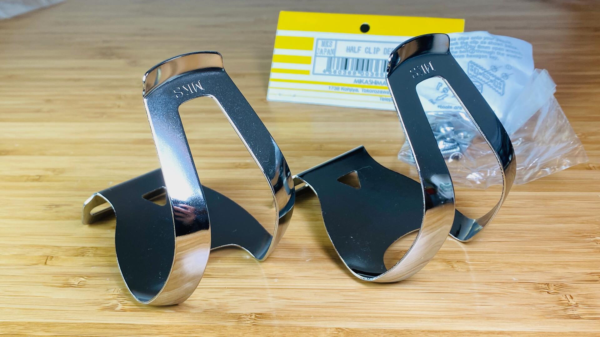 MKS Japan Half Clip Deep Chrome Steel Toe Clips | eBay