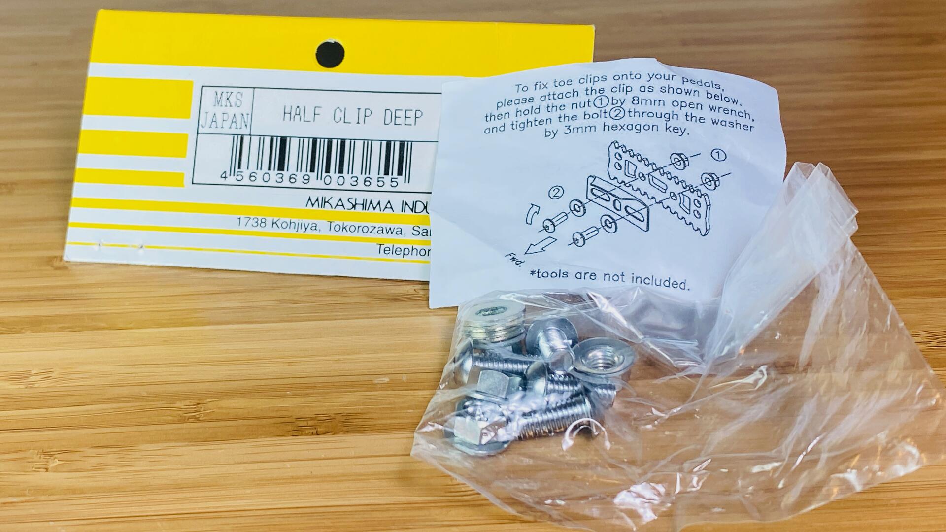 MKS Japan Half Clip Deep Chrome Steel Toe Clips | eBay