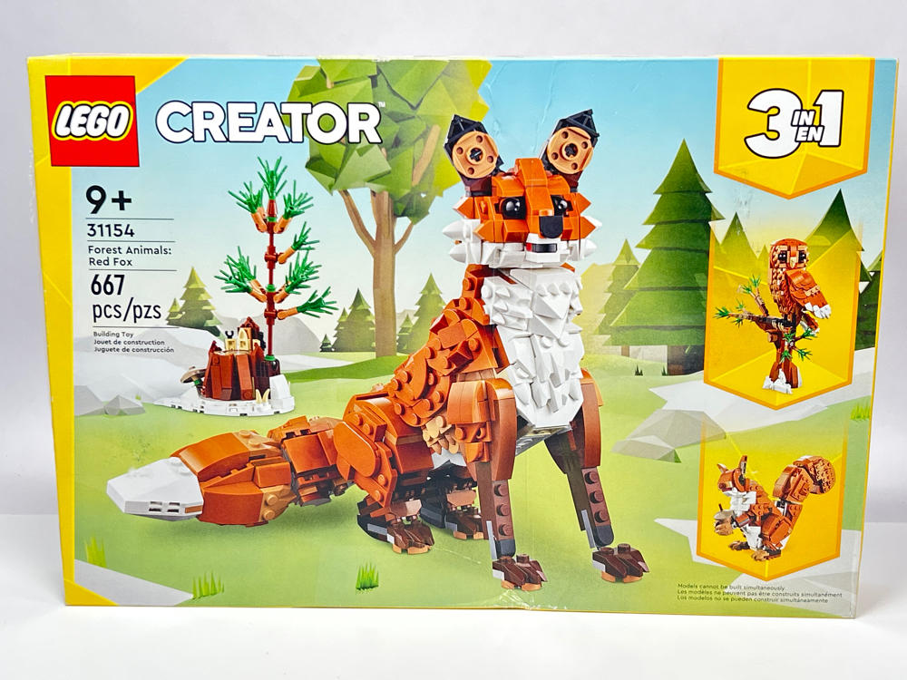 LEGO Creator 3 in 1 Forest Animals Red Fox Toys, Building Toy