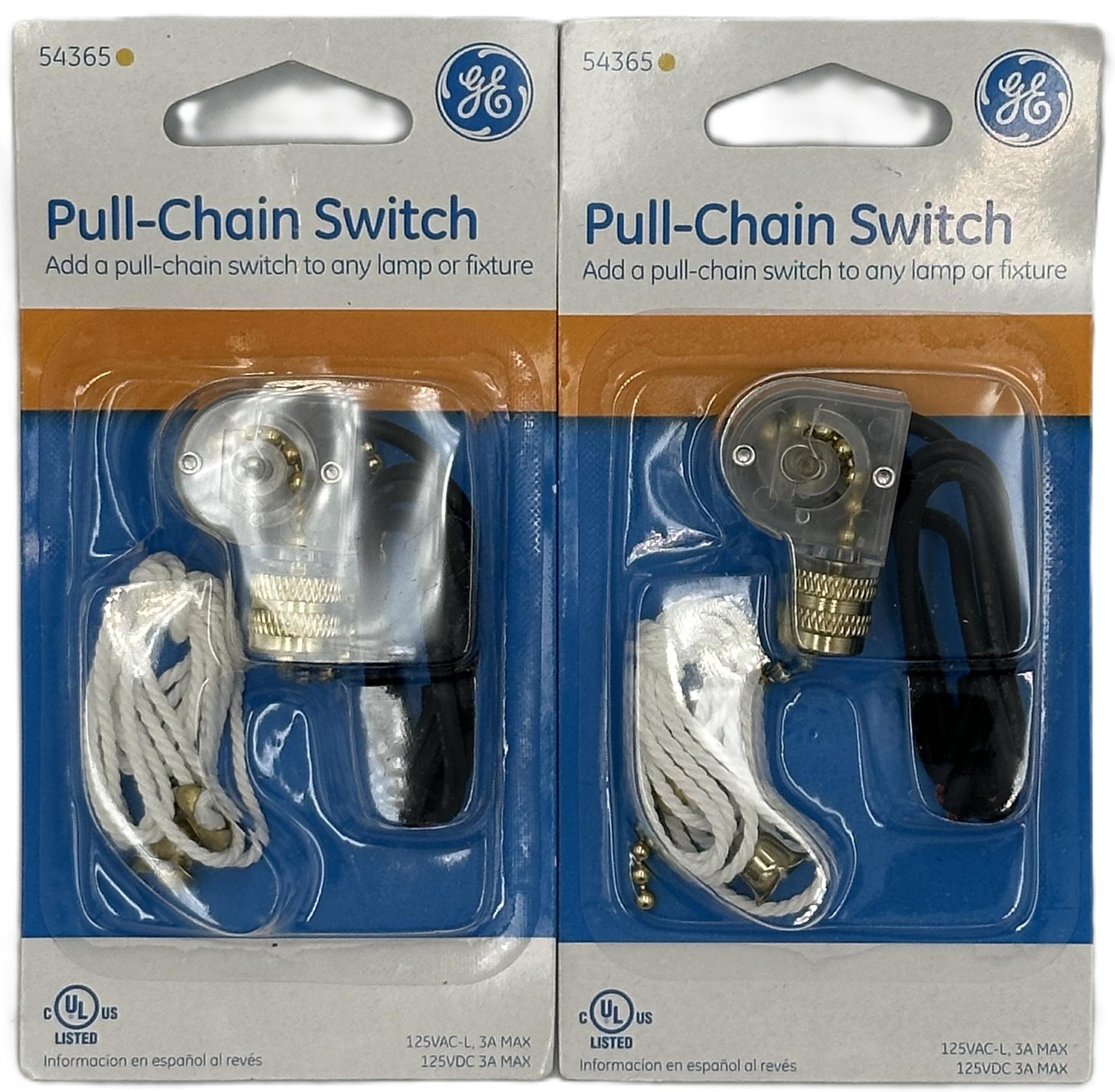 switch　ジャンク 2-Pk GE Pull Chain Lamp Switch Single Pole w/ 30