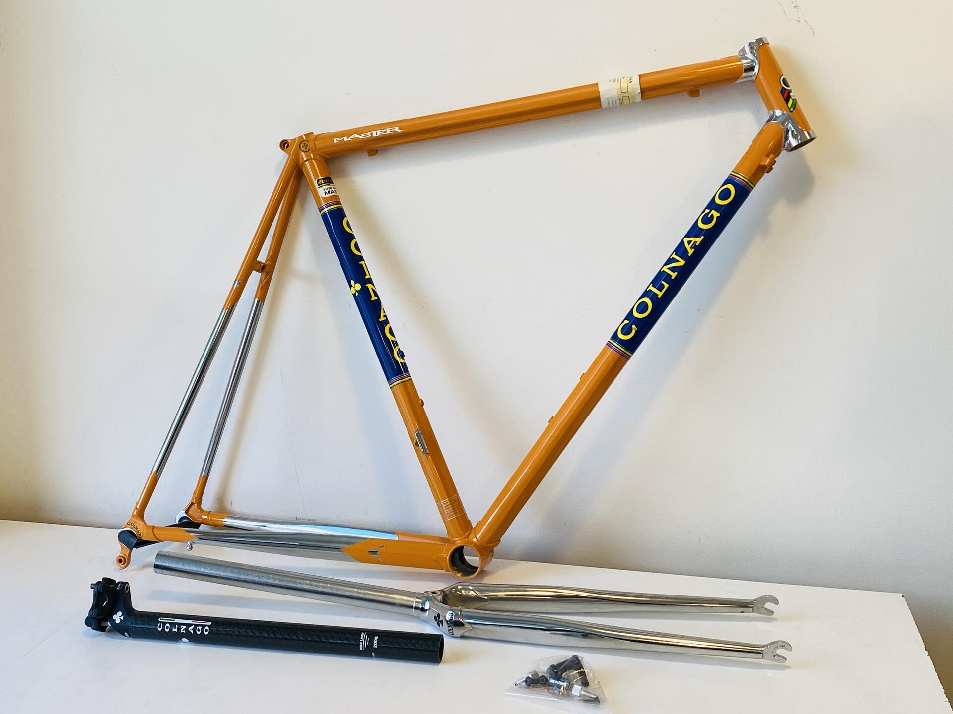 COLNAGO master x-lightクロモリ フロントフォーク Colnago Master X-Light Frame & Precisa Fork Carbon Seatpost 55cm