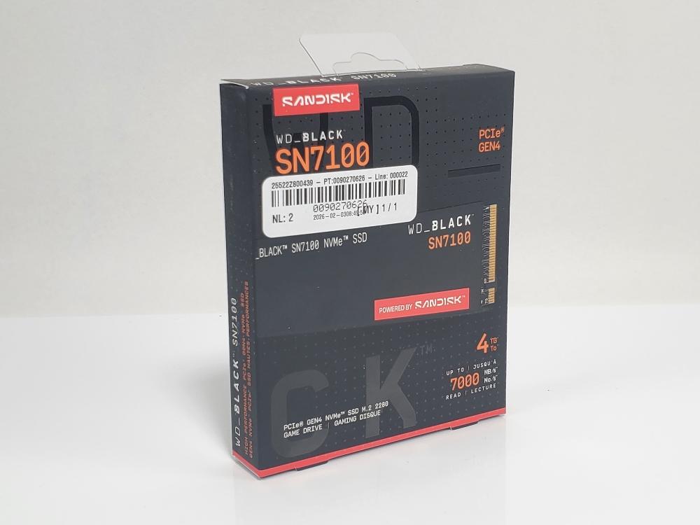 WD Black SN7100 4TB NVMe Gen4 PCIe M.2 2280 SSD 7000MB/s Gaming