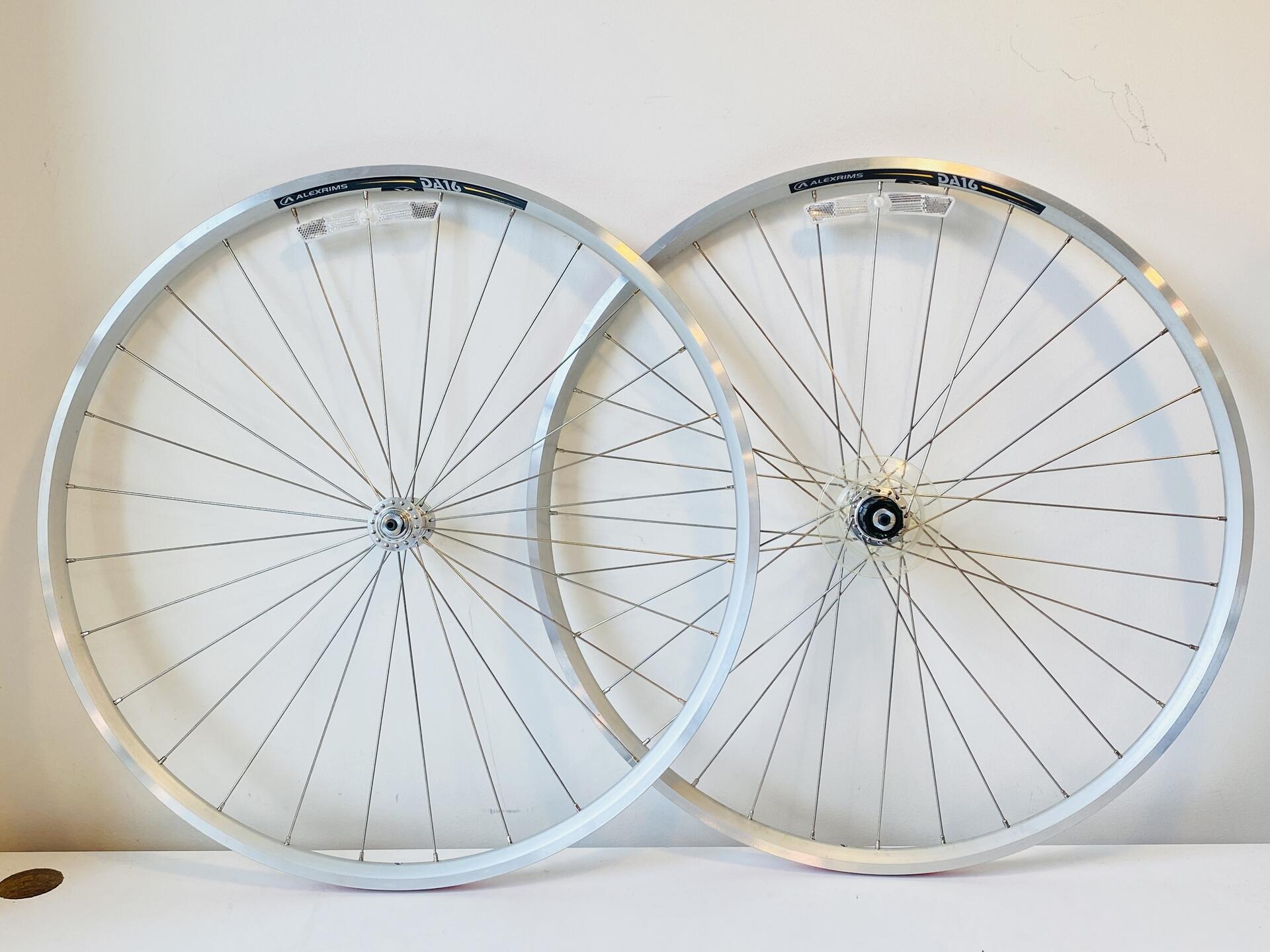 ALEXRIMS 700c シルバー 完組ホイール スポーク 622×16 Alexrims DA16 700c Road Wheelset 622x18 100/130 8-10s 28h/32h